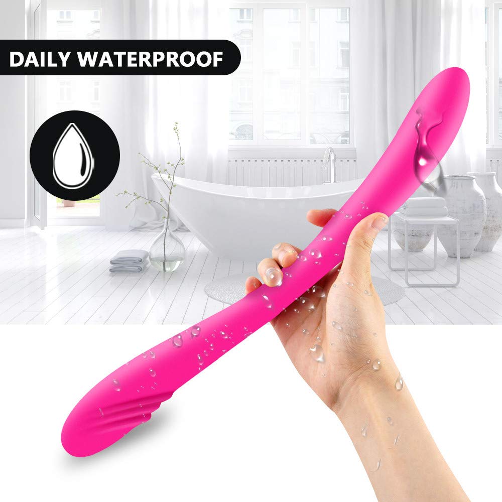 Realistic Double-Headed G-Spot Dildo Vibrator - 14.5 Inch Body-Safe Silicone, Wireless Remote Control, 7 Powerful Vibration Modes, Rechargeable Adult Toy for Women & Couples - Perfect for Solo Play, Partner Exploration & LGBTQ+ Pleasure