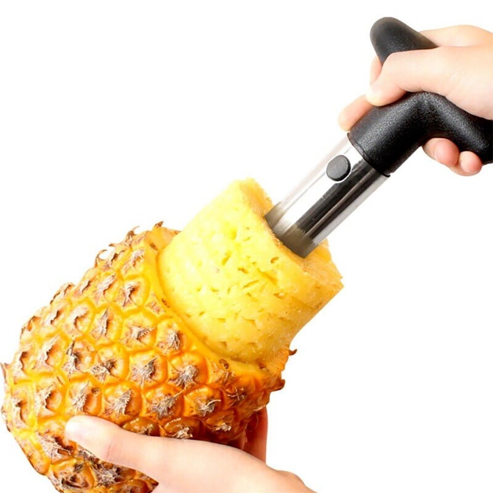 Premium Stainless Steel Pineapple Slicer - Easy Corer & Cutter for Fresh Fruit - Perfect for Smoothies, Fruit Salads & Summer BBQs
