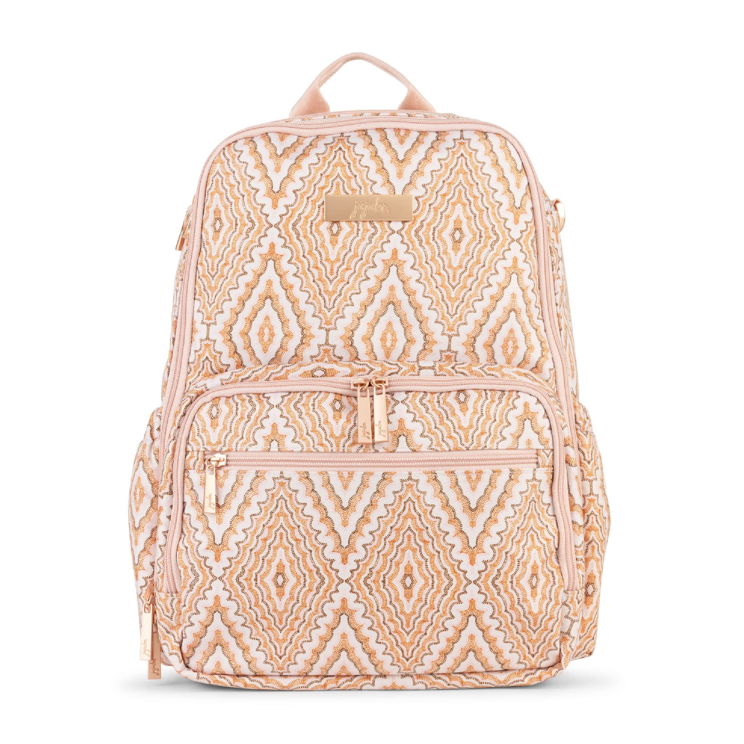 JuJuBe Zealous Diaper Bag Backpack - Stylish & Functional Travel Bag with 9 Pockets for Moms | Perfect for Baby Essentials, Daycare & Family Outings