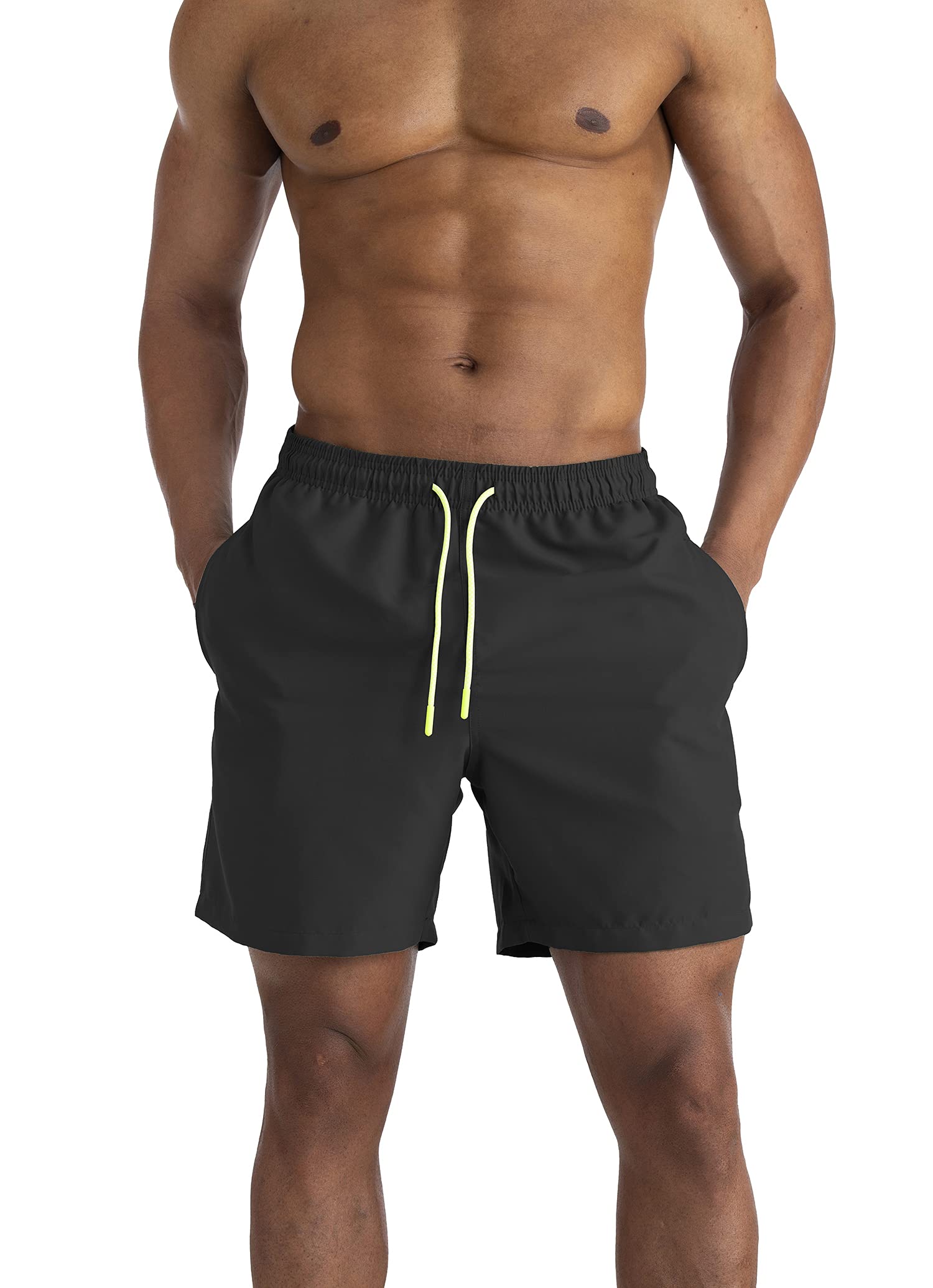 Men's Quick-Dry Swim Trunks with Pockets - UPF 50+ Sports Swimwear for Beach, Pool & Water Activities