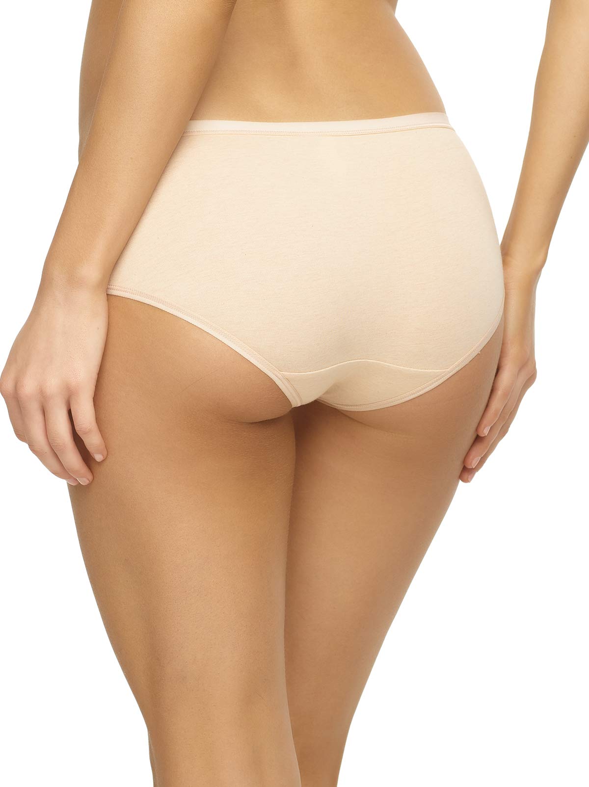 Felina Organic Cotton Hipster Panties 6-Pack - Soft Breathable Underwear for Women, Comfortable Everyday Wear, Multipack Value