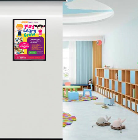 10x20 Beveled Poster Frame - Top or Side Load Sign Holder for Displays, Exhibits & Trade Shows - Durable Acrylic Photo Frame for Artwork, Posters & Signs