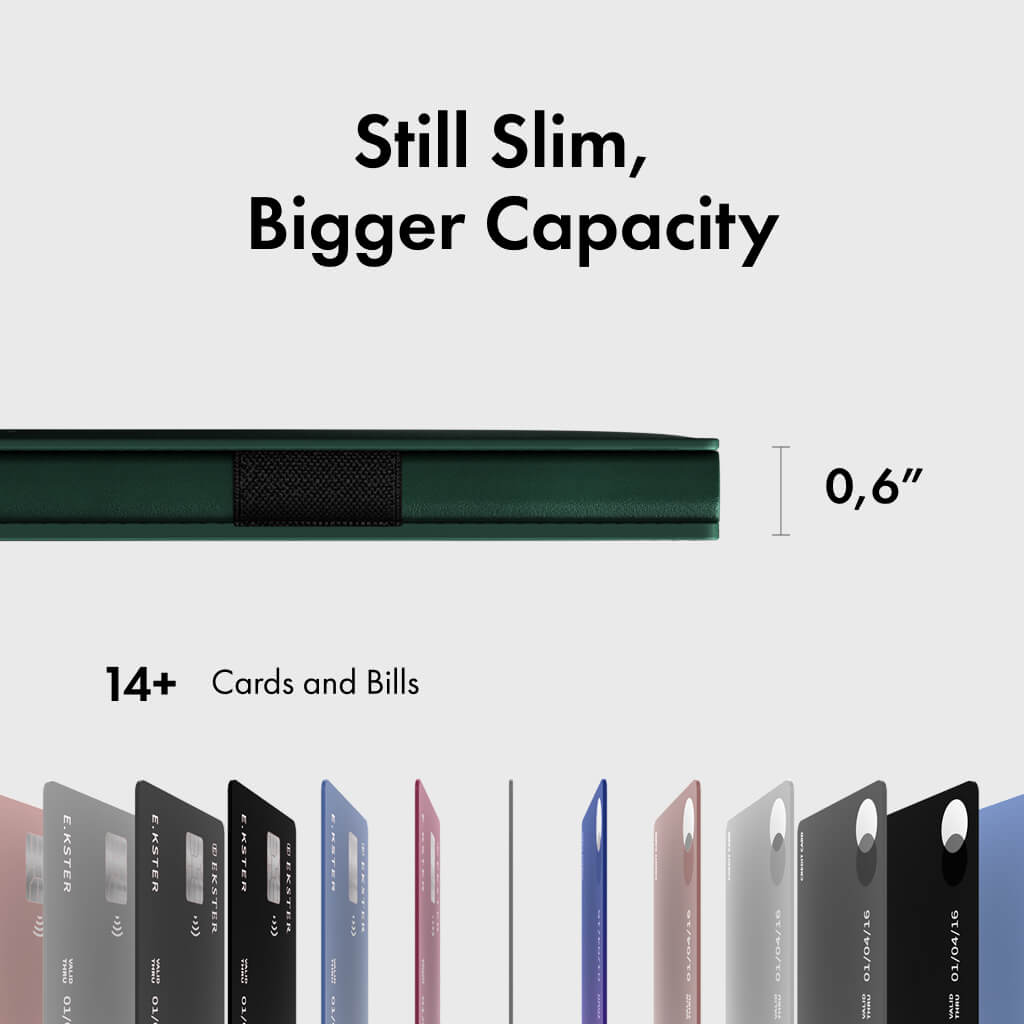 Ekster Pro RFID Blocking Wallet - Slim Minimalist Front Pocket Wallet for Men with Money Clip & Card Holder - Perfect for Travel, Business & Everyday Use