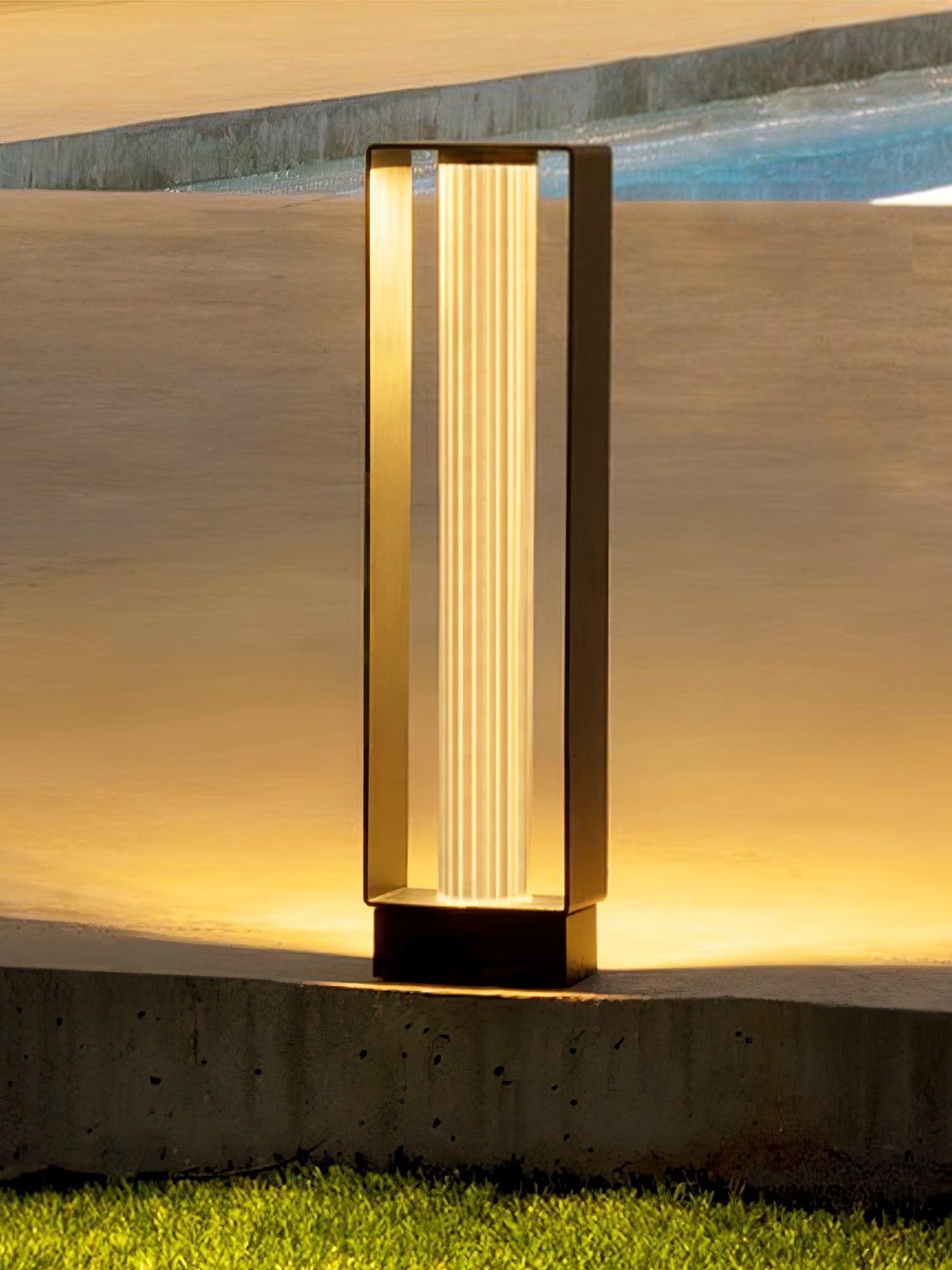 Outdoor Post Lamp with Frame - Durable Weatherproof Light for Garden, Patio, and Driveway Lighting