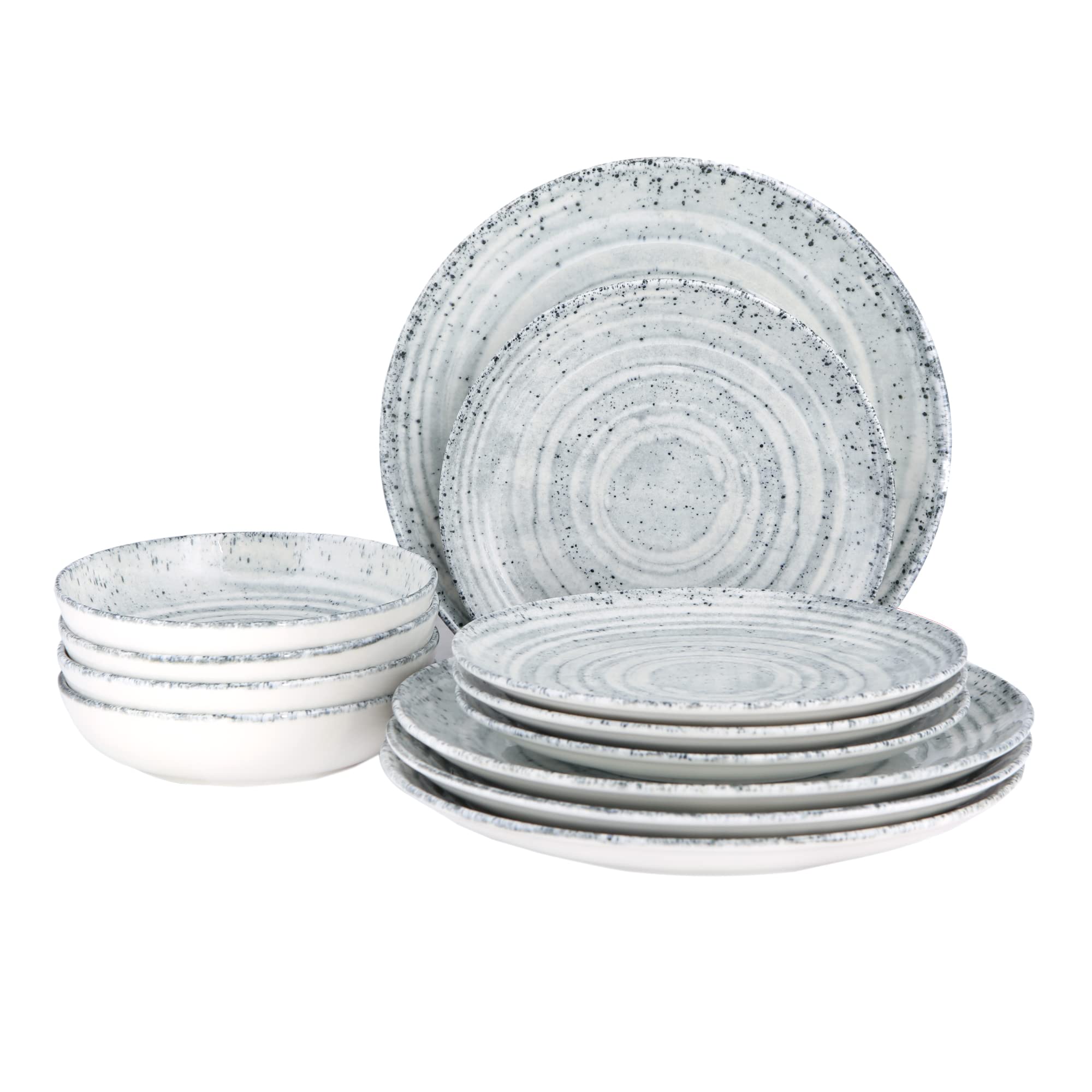 Premium Porland Natura Porcelain Dinnerware Set - 12 Piece Place Setting (4) 10.61