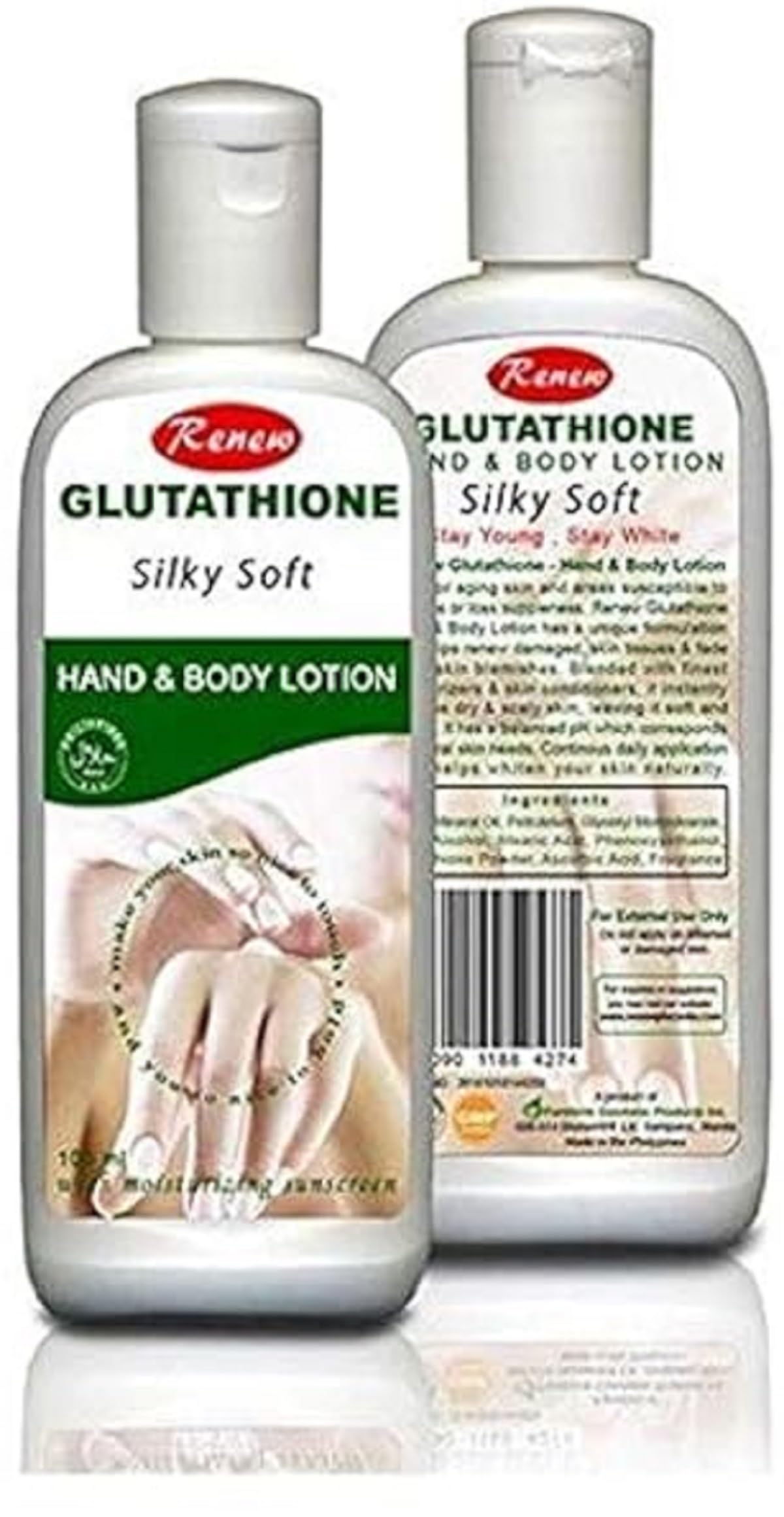 Renew Glutathione Hand & Body Lotion - Deep Moisturizing & Skin Brightening Cream for Dry Skin - Perfect for Daily Hydration & Nighttime Skin Repair