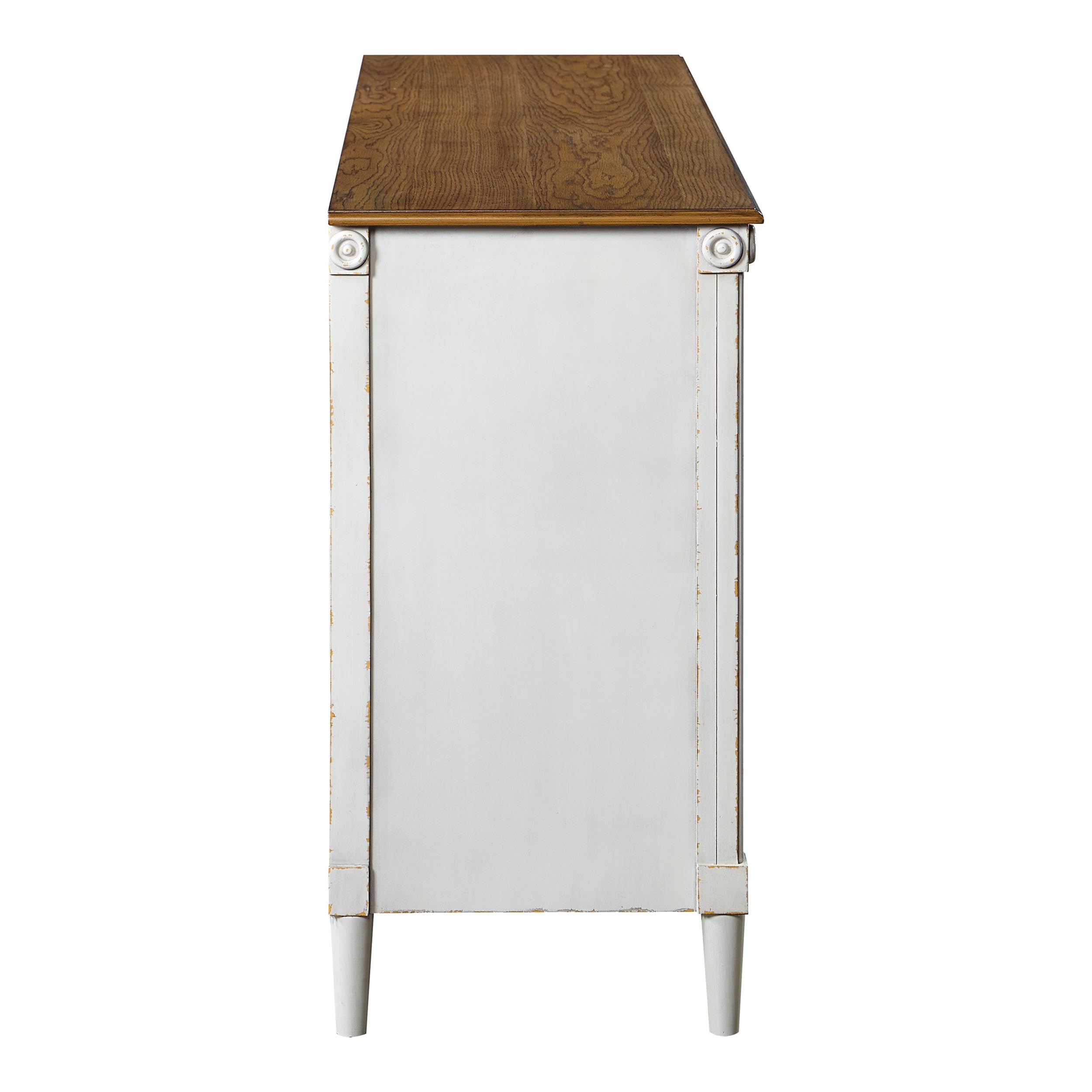Furniture of America Birch Wood 6-Drawer Double Dresser in Antique White - Solid Wood Bedroom Dresser with Spacious Storage for Clothes, Bedroom Furniture for Home Organization & Decor