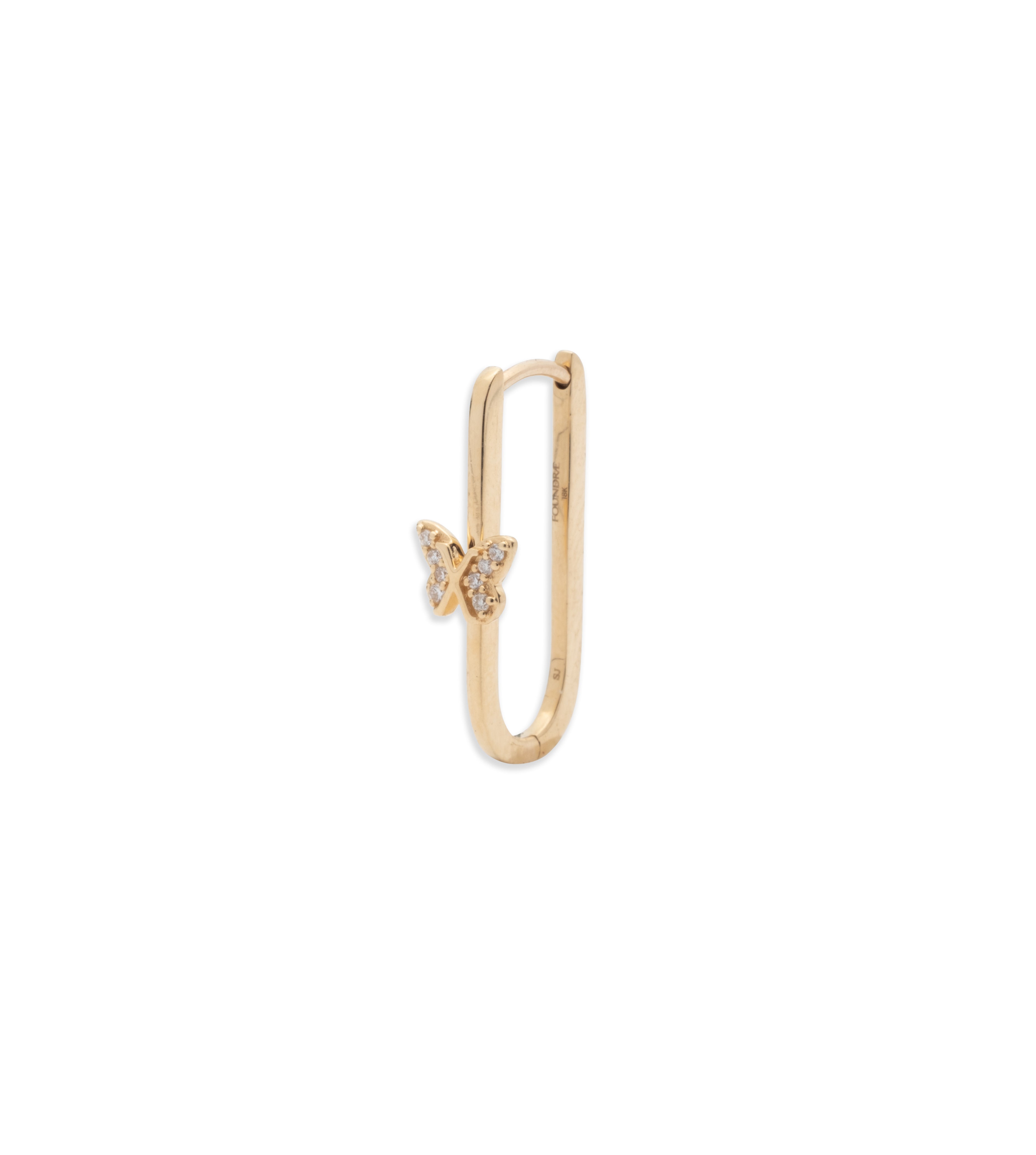 Butterfly Pave Fob Earrings - Elegant Crystal Drop Earrings for Women | Perfect for Parties, Weddings & Special Occasions