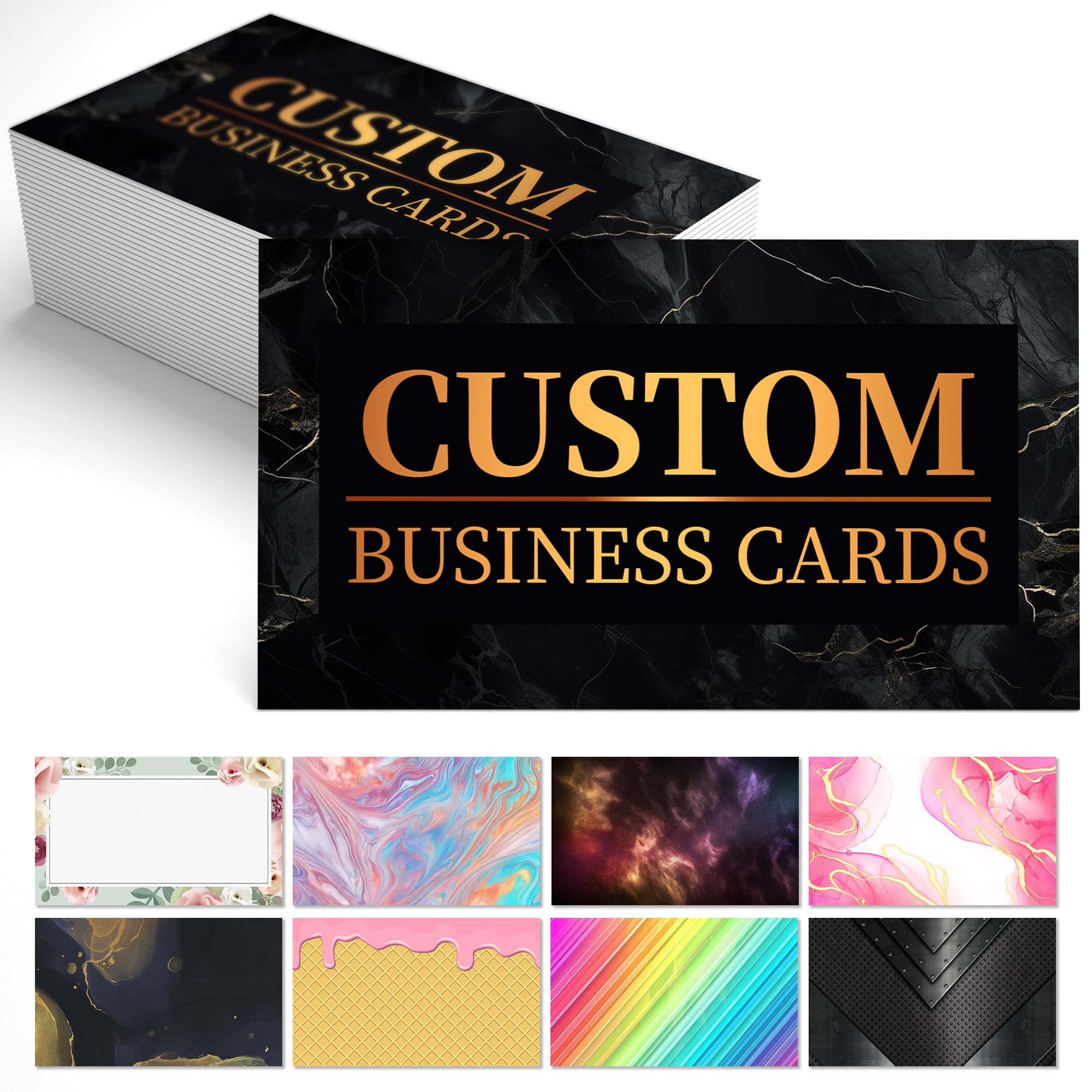 Custom Business Cards - Personalized & Printable Double-Sided Design | 100/200/500/1000 Pcs | Perfect for Networking, Branding & Professional Marketing