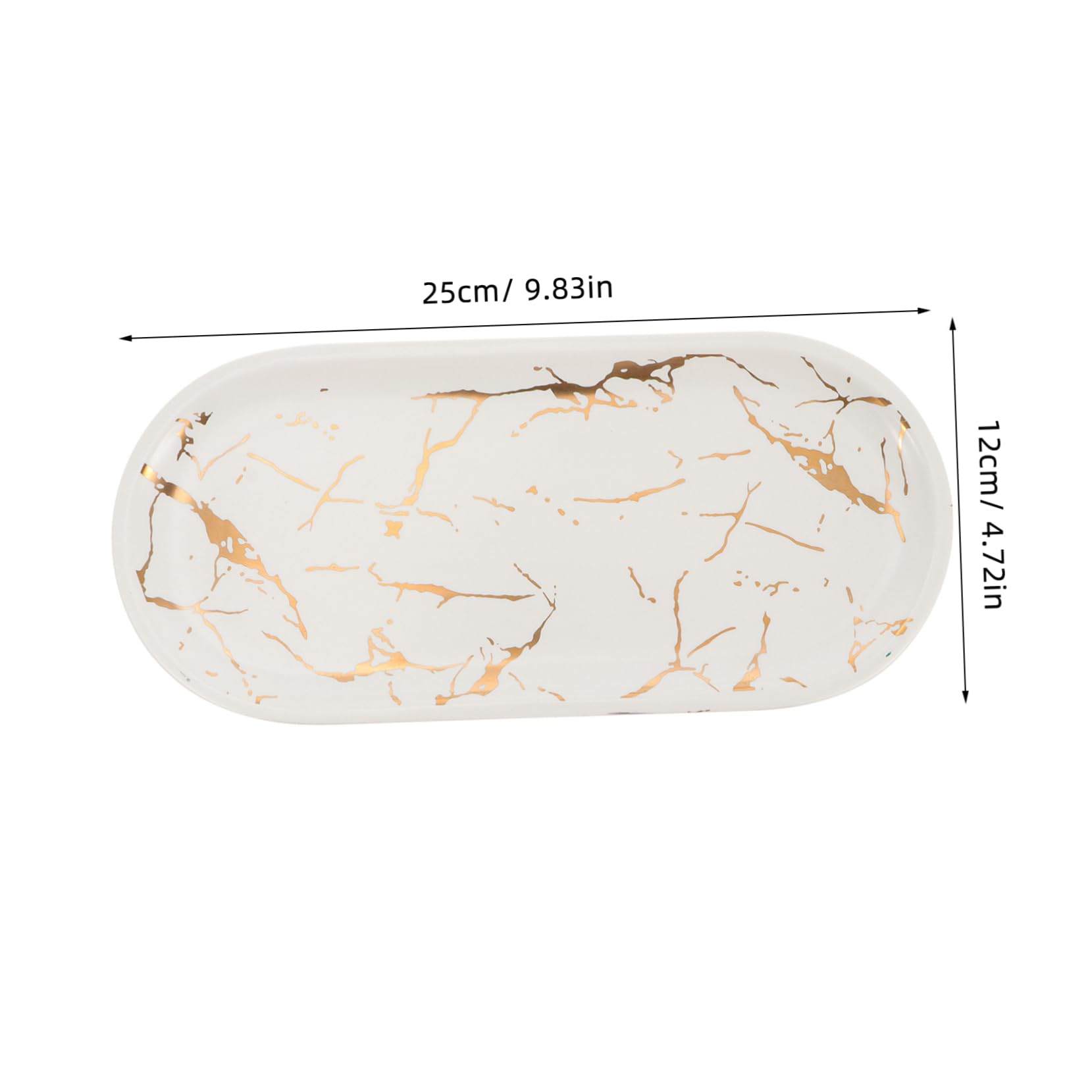 Marble Ceramic Plate for Jewelry & Sushi - Home & Restaurant Use
