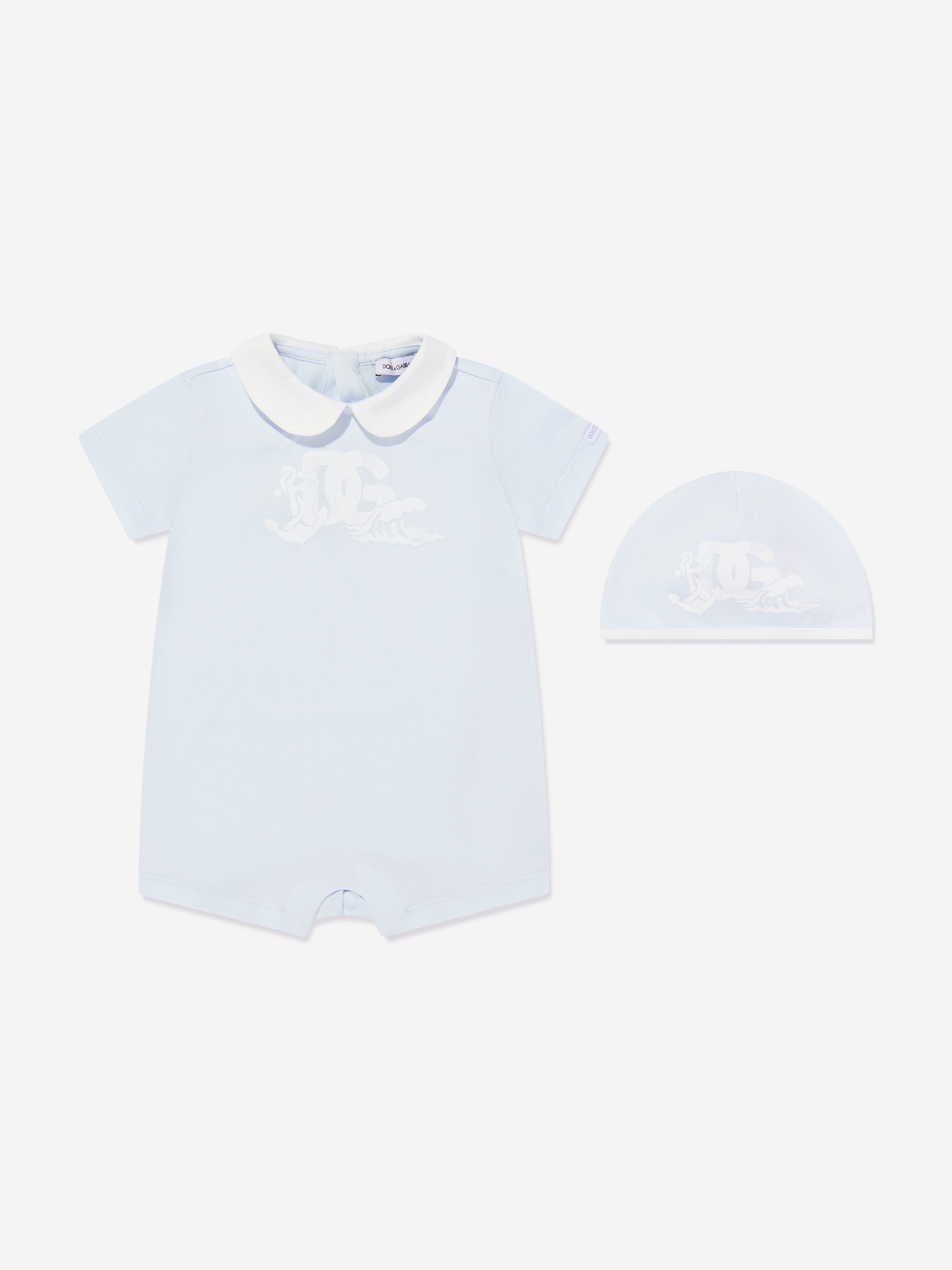 **Blue Baby Boys Logo Romper Set - Soft & Comfortable Outfit for Newborns & Infants - Perfect for Playdates, Photo Shoots & Everyday Wear**