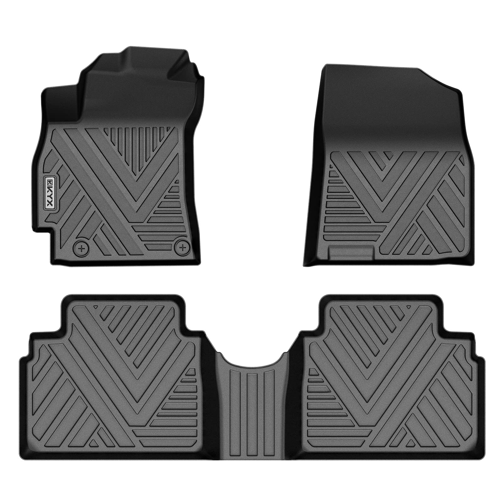 KYX All-Weather TPE Floor Mats for 2021-2024 Hyundai Elantra (Non-Hybrid) - Front & Rear Seat Protection, Durable Car Floor Liners - Perfect for Daily Commute, Road Trips & Winter Driving