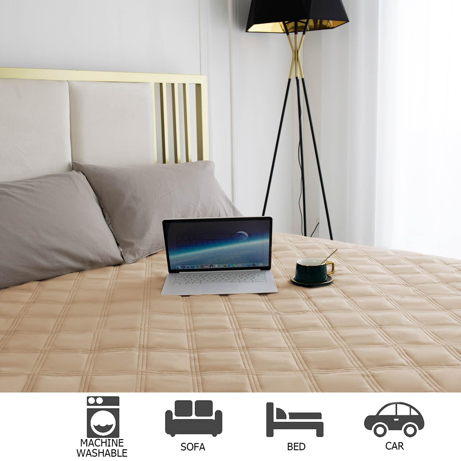 Waterproof Dog Bed Cover with Non-Slip Backing - Pet Blanket Protector for Furniture, Couch & Sofa - Perfect for Indoor Use, Travel & Car Rides