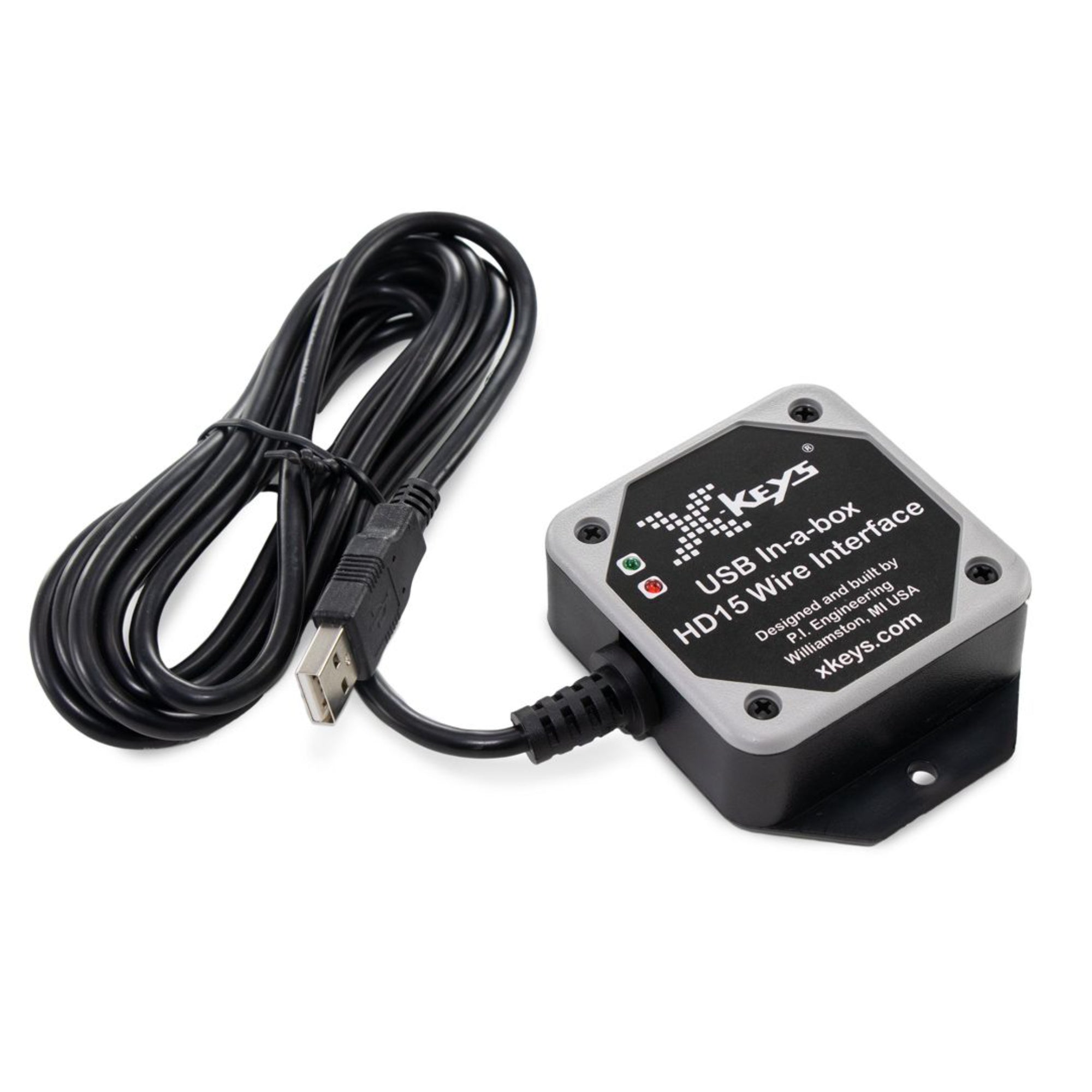 Xkeys XK 1332 USB to HD15 Wire Interface Adapter - Connect Legacy Monitors to Modern Computers for Gaming, Office & Industrial Control Systems