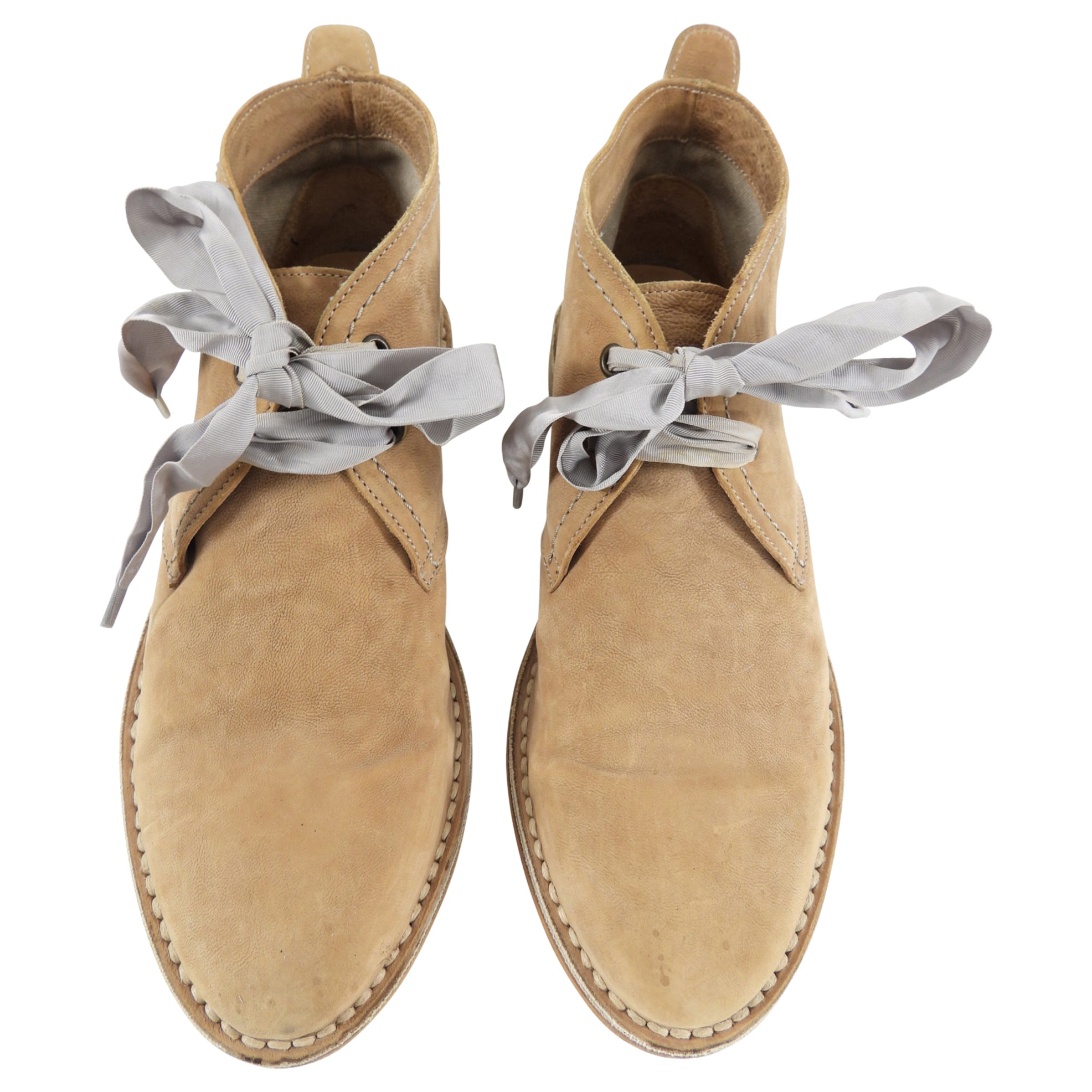 Brunello Cucinelli Genuine Leather Desert Boots for Men - Size 38 | Premium Raw Leather Casual Shoes for Outdoor Walking & Travel | Comfortable & Stylish Footwear for Everyday Wear