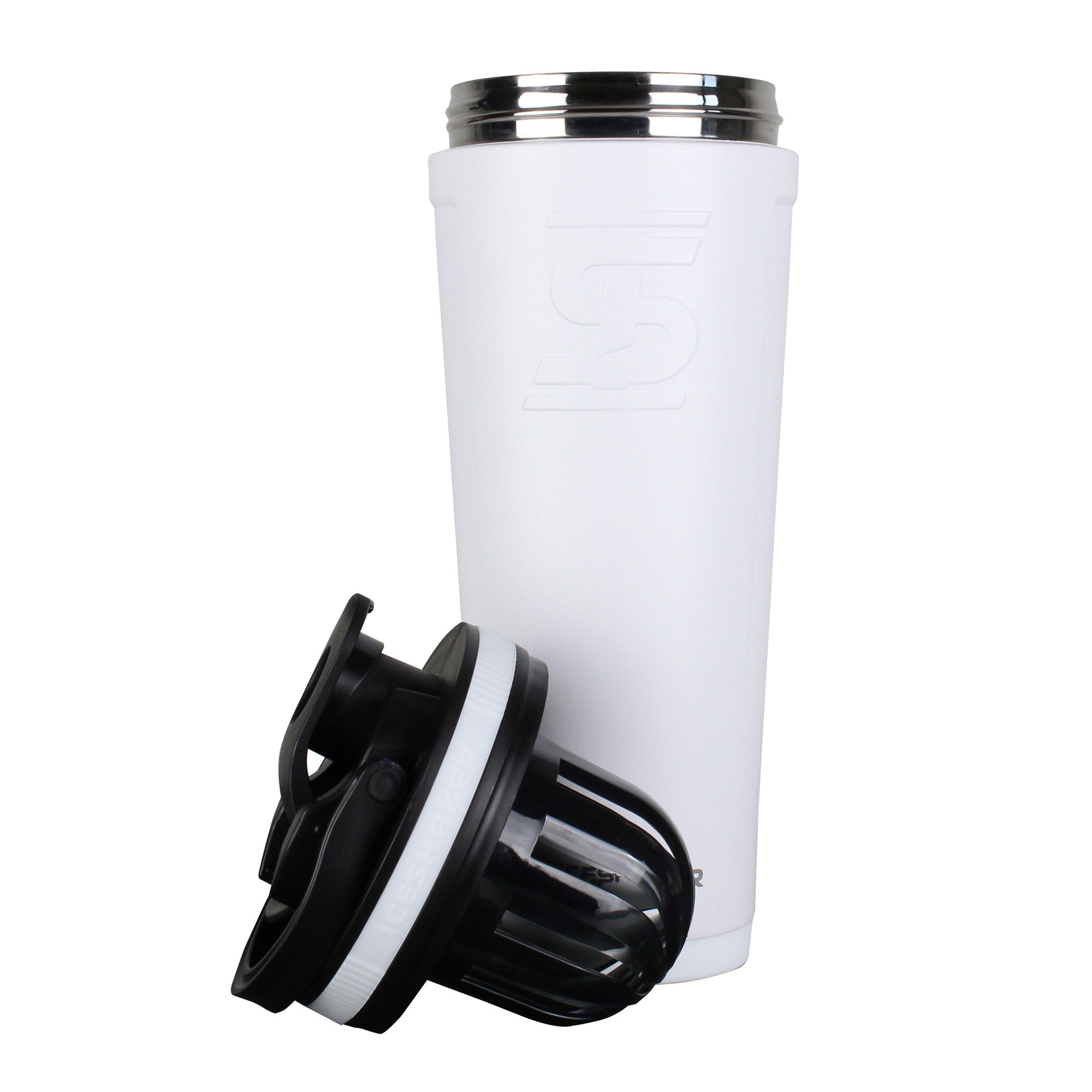 Nick The Mutant Walker Custom 36oz Insulated Stainless Steel Ice Shaker Cup - White - Perfect for Gym, Workouts & Protein Shakes