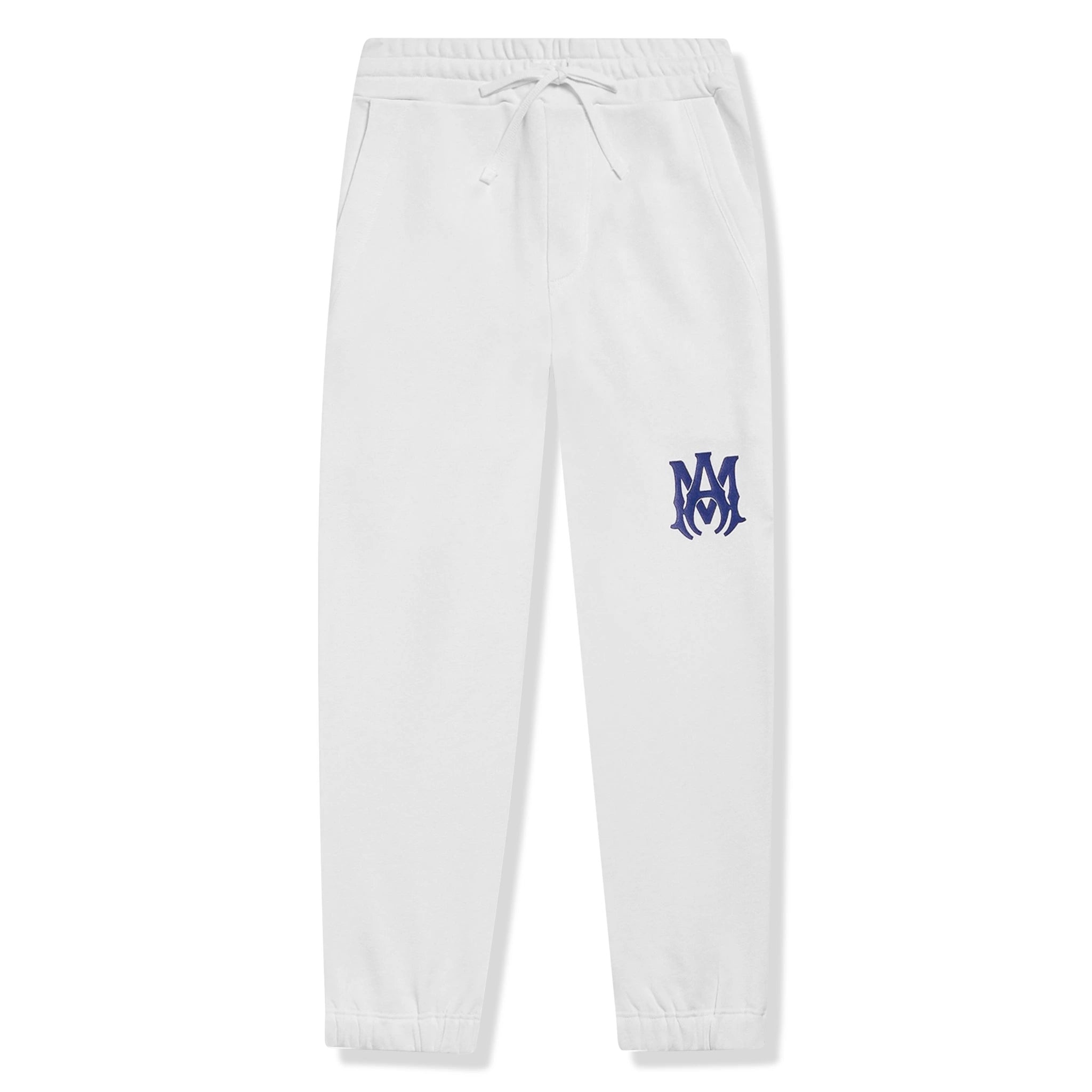 Amiri Kids MA Core Logo White Sweatpants for Boys & Girls - Comfortable Cotton Joggers with Embroidered Logo - Perfect for School, Playdates & Casual Outings