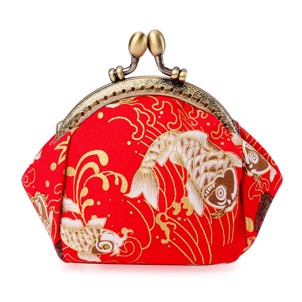 Vintage Oyachic Carp Coin Purse - Small Lucky Wallet for Women, Bulk Change Pouch & Clutch Bag - Perfect for Gifts, Travel, and Everyday Use