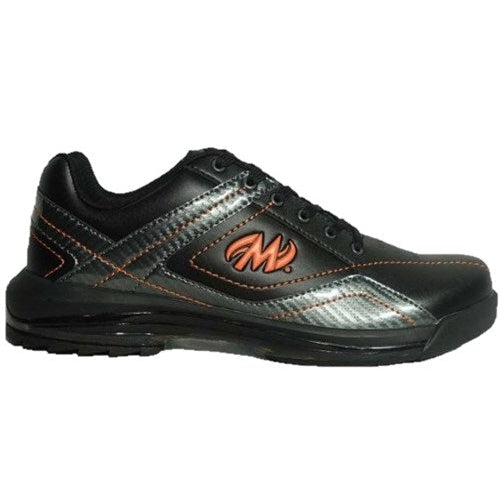 Motiv Men's Propel Black Carbon Orange Right Hand Bowling Shoes - Comfortable & Durable for League Play & Tournament Performance