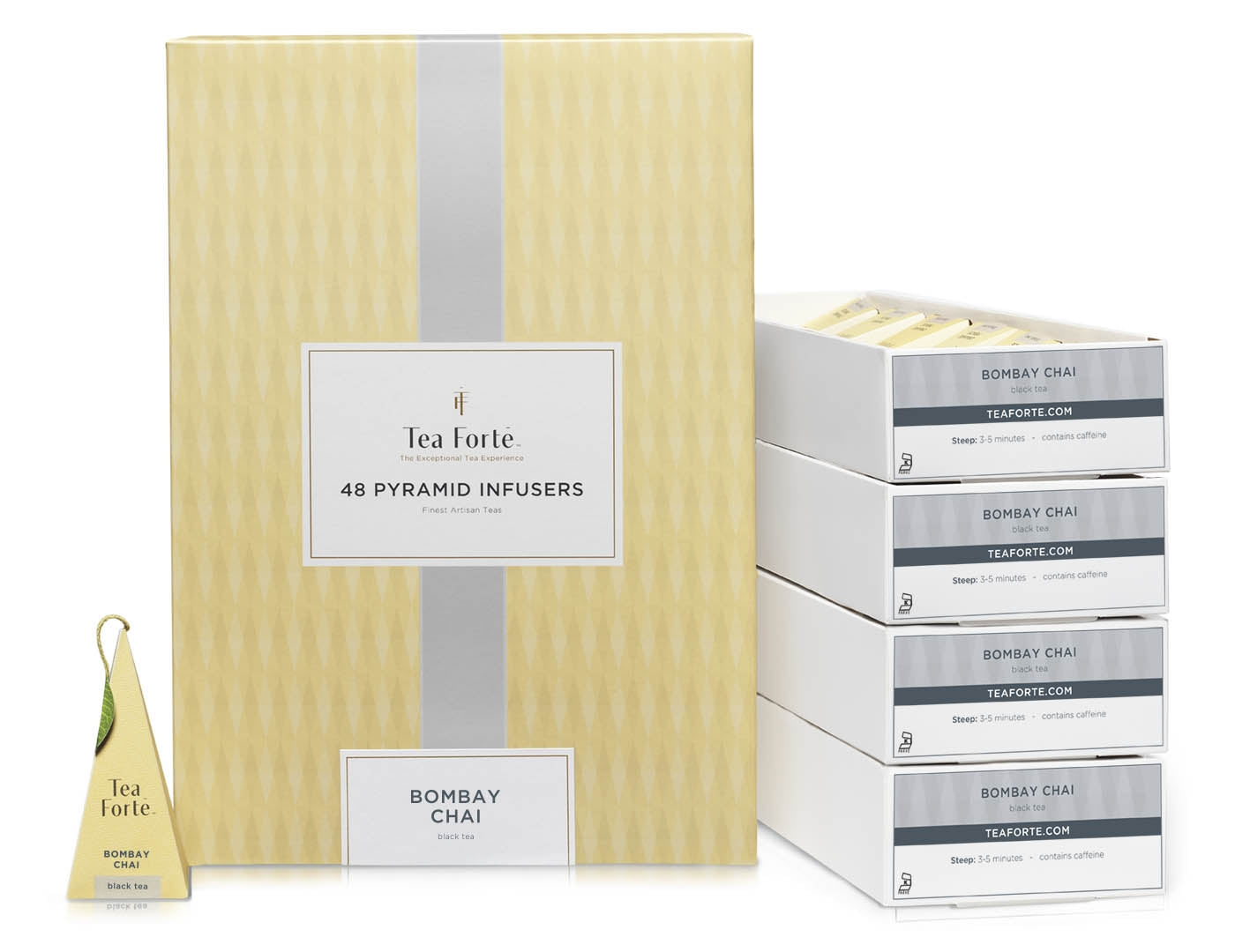 Premium Bombay Chai Tea Bags - 48 Count | Authentic Indian Spiced Black Tea | Perfect for Home, Office & Gifting | Event Box Packaging
