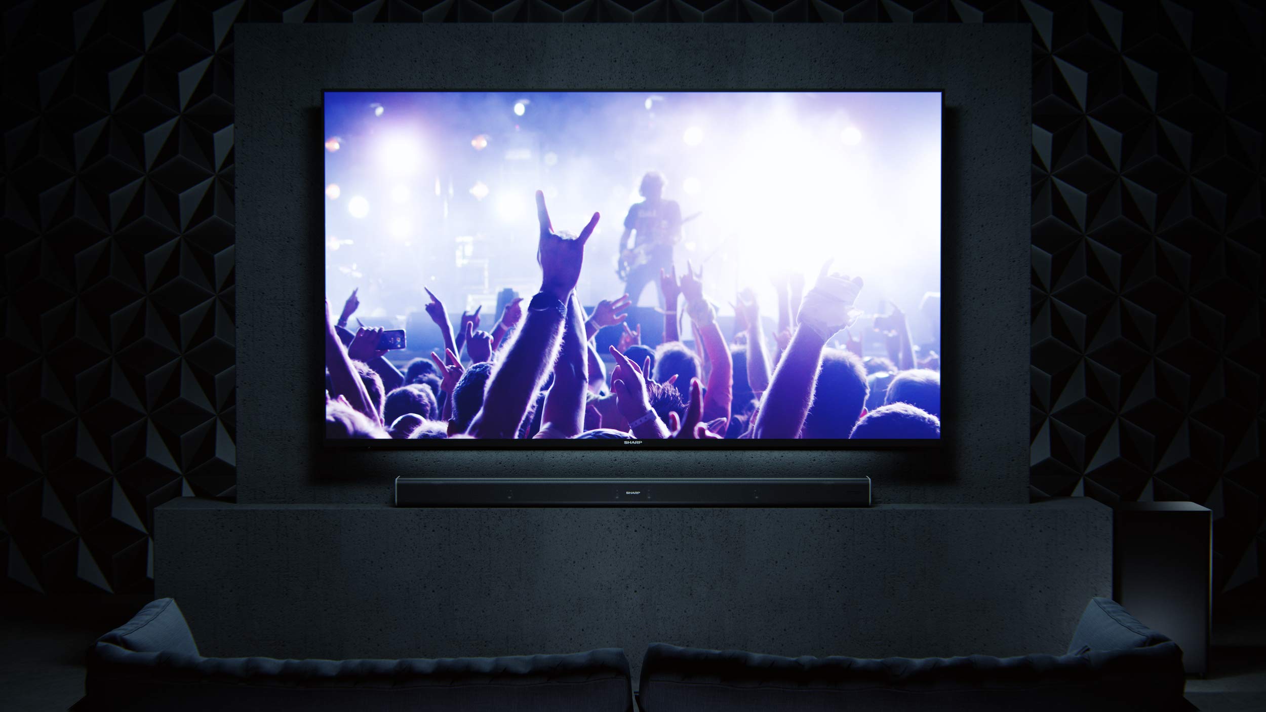 SHARP 5.1.2 Channel Dolby Atmos Soundbar with Wireless Subwoofer - 570W Powerful Surround Sound System for TV, Bluetooth Streaming, 4K HDR Pass-Through, HDMI ARC, USB & AUX Inputs - Perfect for Home Theater, Gaming & Movie Nights (Black)
