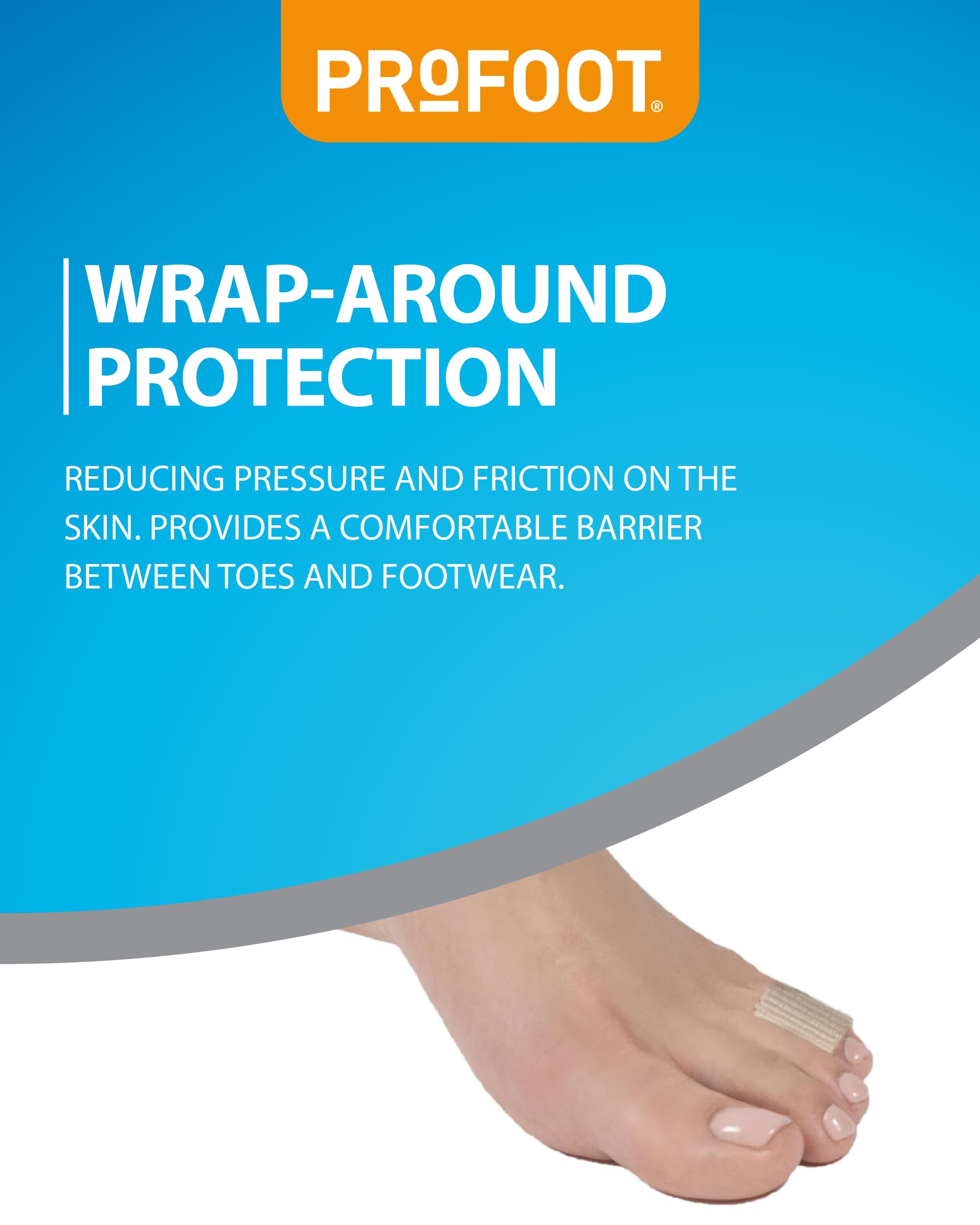 Profoot Soft Gel Corn Wraps for Toes - Pain Relief & Protection from Corns & Calluses - Washable & Reusable Gel Cushions (2 Pack, 3 Wraps) - Perfect for Running, Hiking & Everyday Comfort