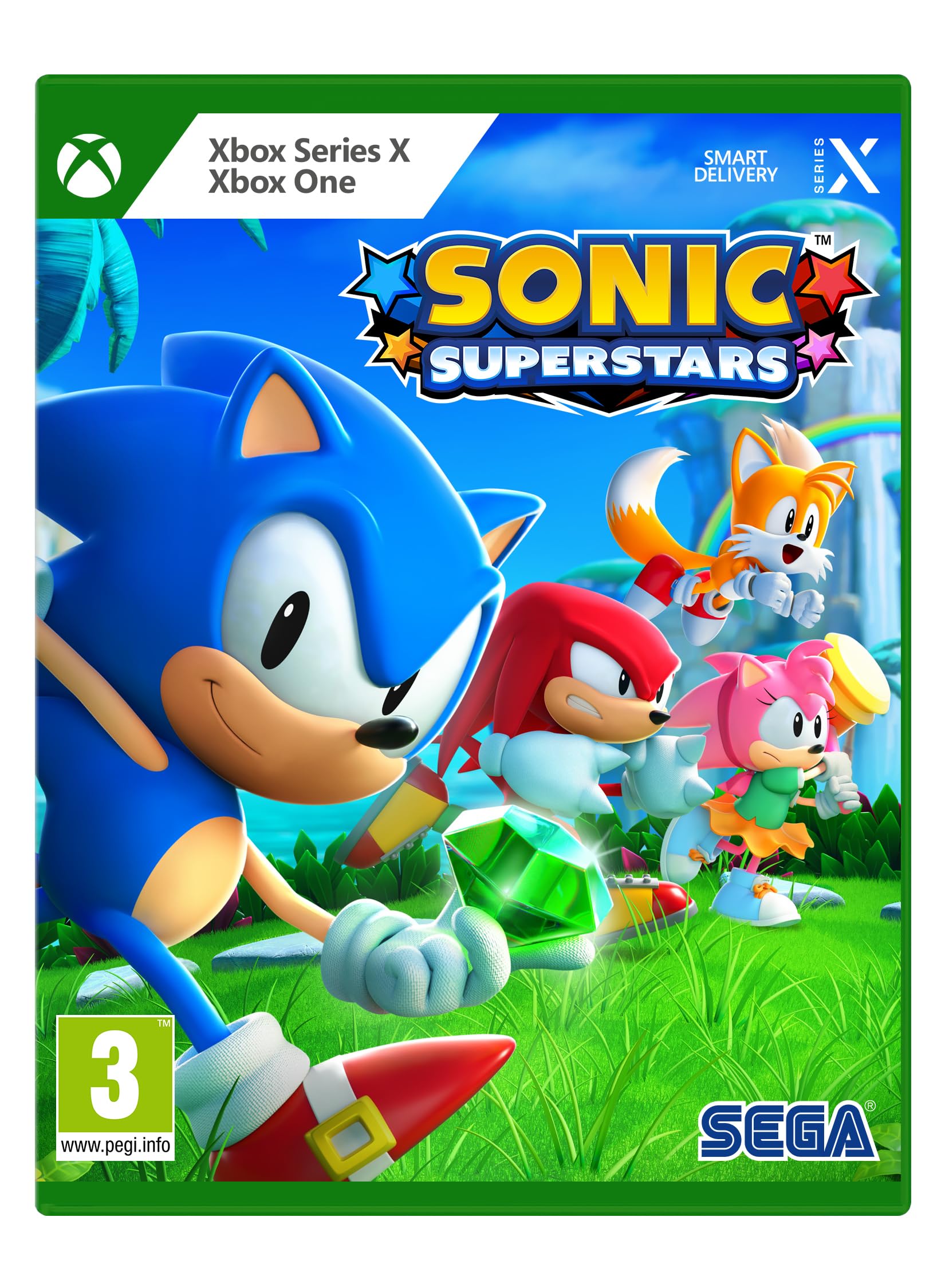 Sonic Superstars for Xbox Series X - Exclusive Amazon UK Comic Style Character Skins | Fast-Paced Platformer Game for Family & Friends Gaming Nights