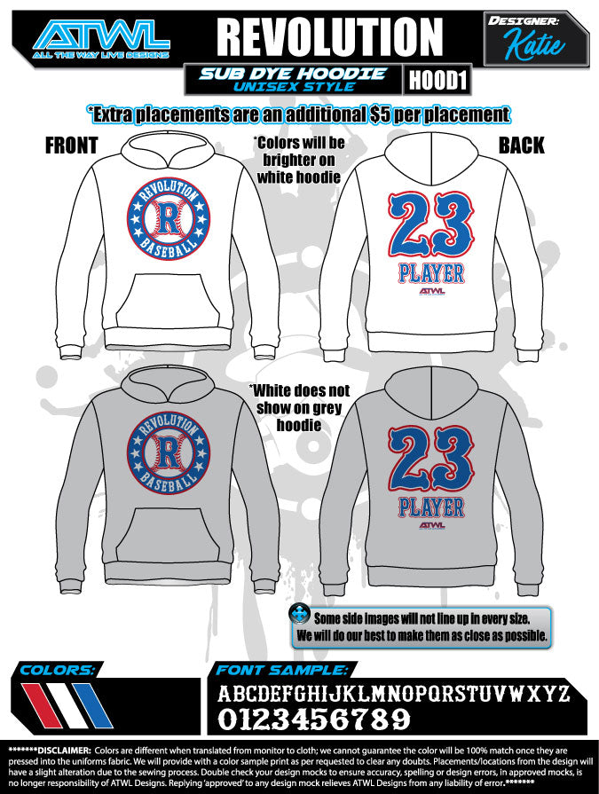 Revolution Sublimation Dye Hoodie - Stylish & Comfortable Printed Pullover for Men & Women - Perfect for Gym, Streetwear & Casual Outfits