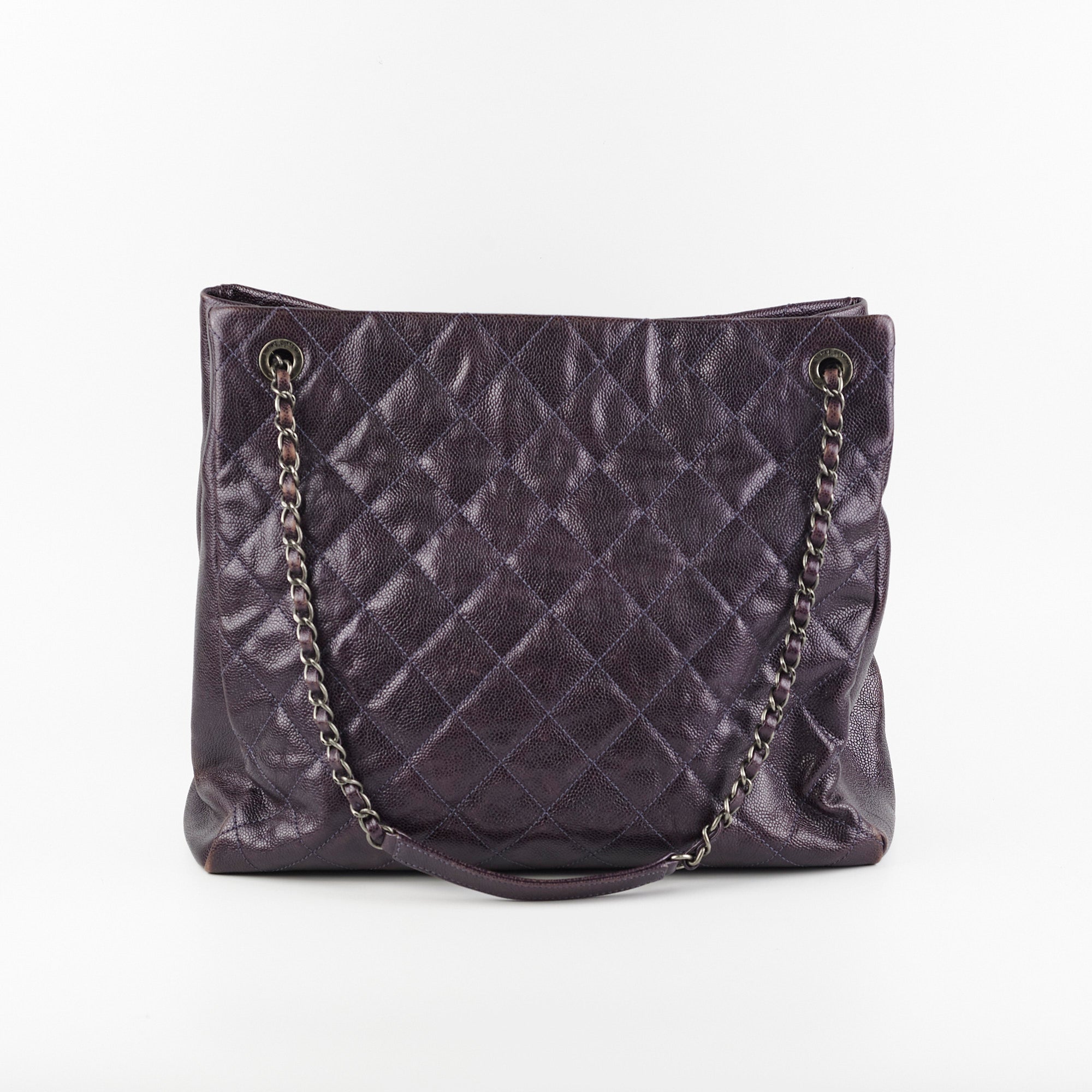 Chanel Dark Purple Caviar Leather Shoulder Bag for Women | Luxury Designer Handbag for Evening Parties, Weddings & Special Occasions