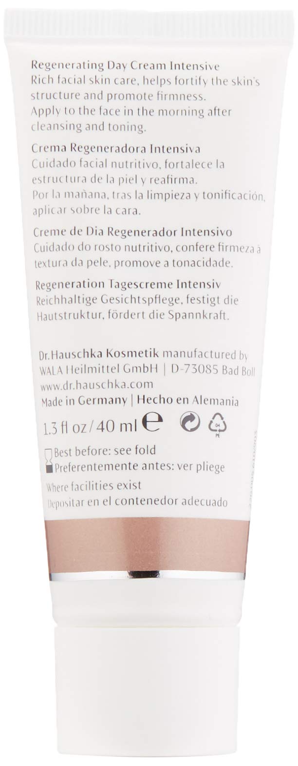 Dr. Hauschka Regenerating Day Cream - Intensive Moisturizing Facial Cream for Firming & Skin Renewal | 1.3 Fl Oz | Daily Anti-Aging Skincare for Dry & Mature Skin