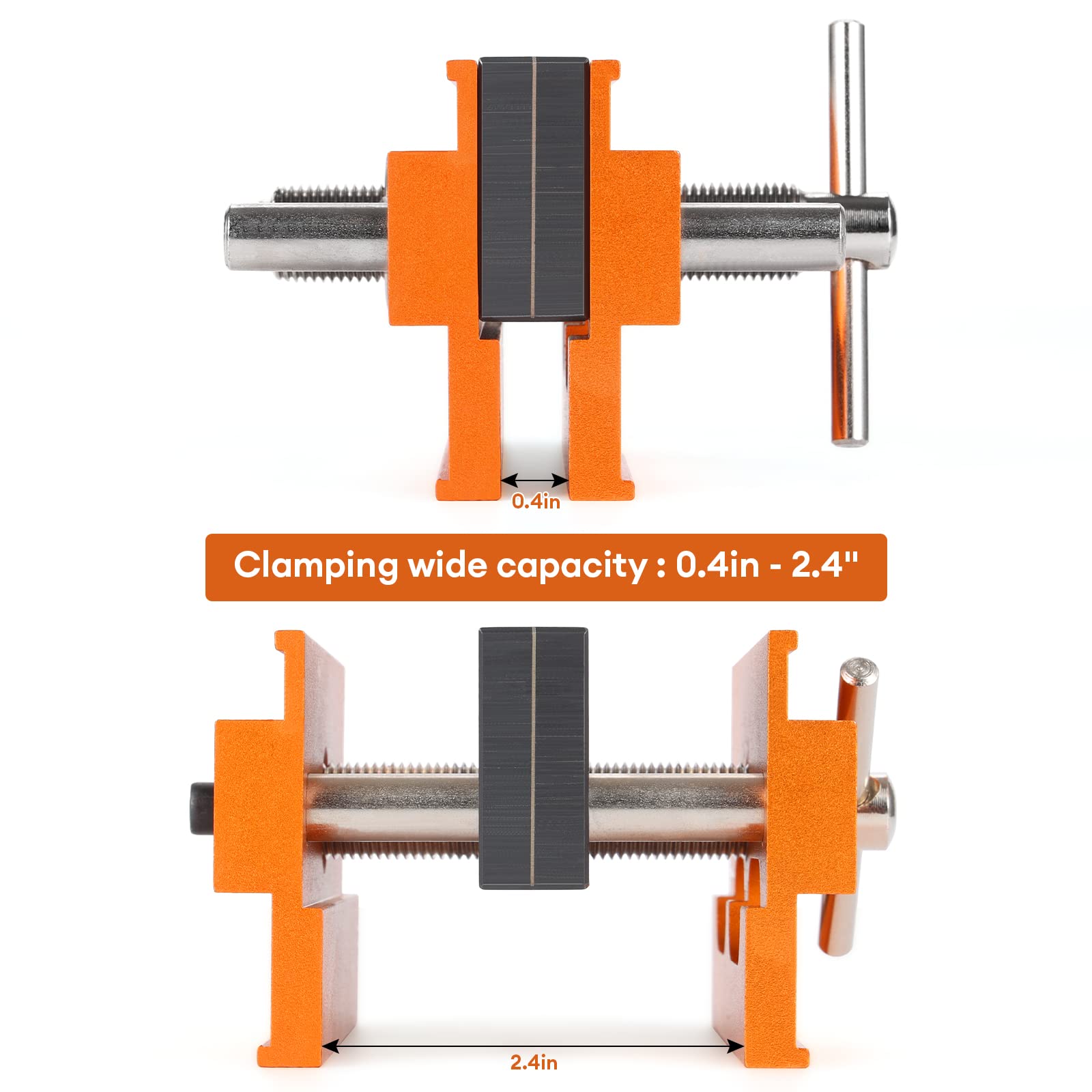 SLIIMU Self Centering Dowel Jig Kit - 6 Drill Sleeves, Inch Woodworking Drill Guide for Straight Holes, Portable Drill Block for Wood Dowels (Orange) - Perfect for Cabinet Making, Furniture Repair & DIY Woodworking Projects