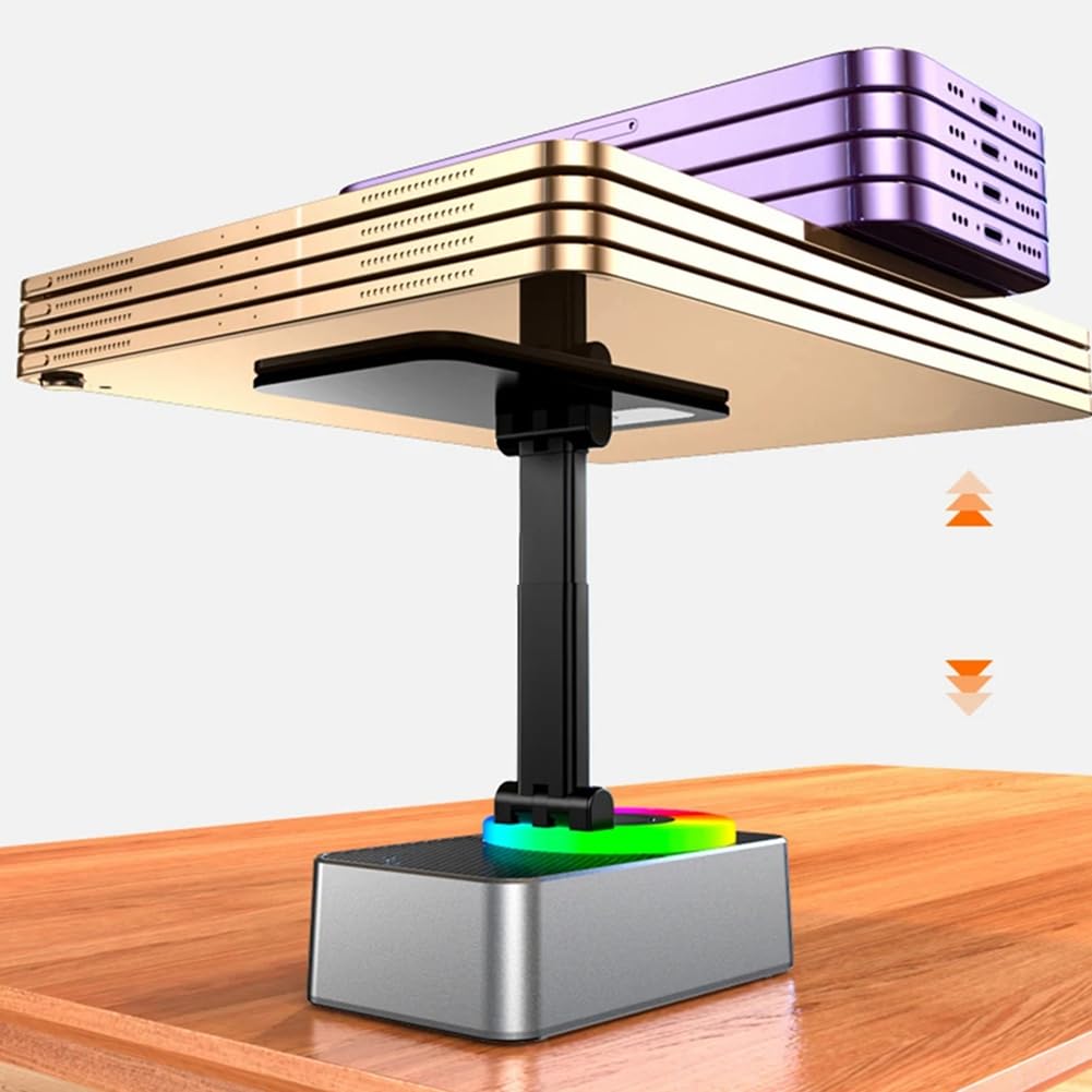 Sichuny 3-in-1 Mobile Phone Holder with Built-in Power Bank & Bluetooth Speaker - Foldable, Rotating Desktop Stand for Hands-Free Calling & Music Playback - Perfect for Home, Office, and Car Use
