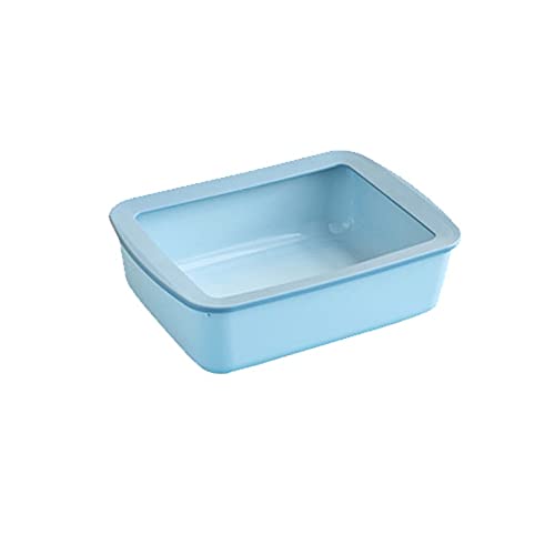 IAOHUO Semi-Enclosed Cat Litter Box - Large Splash-Proof Open Tray Pet Toilet for Cats - Odor Control Kitty Litter Pan (Color: C) - Perfect for Small Spaces & Multi-Cat Households