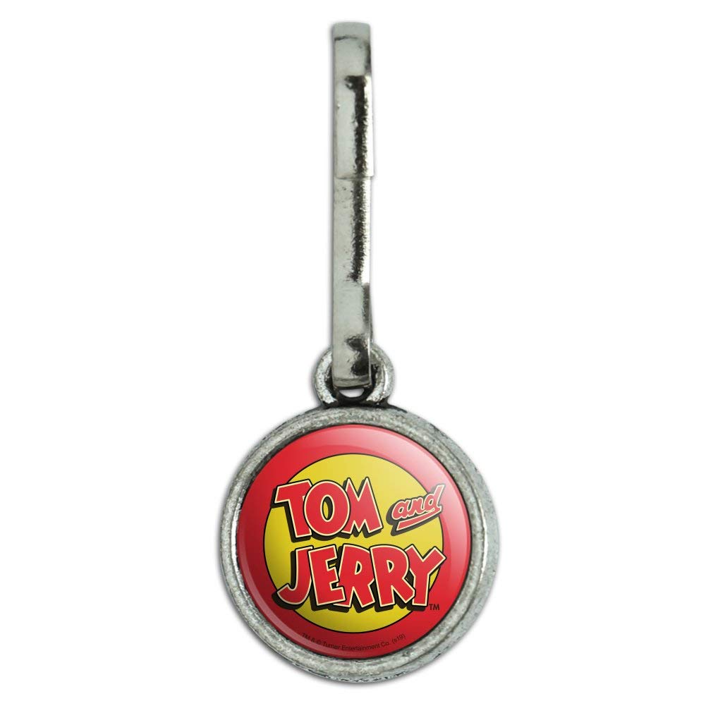 Vintage Tom and Jerry Logo Charm - Decorative Zipper Pull for Clothes, Purses, Suitcases & Backpacks | Cute Cartoon Accessory for Kids and Adults