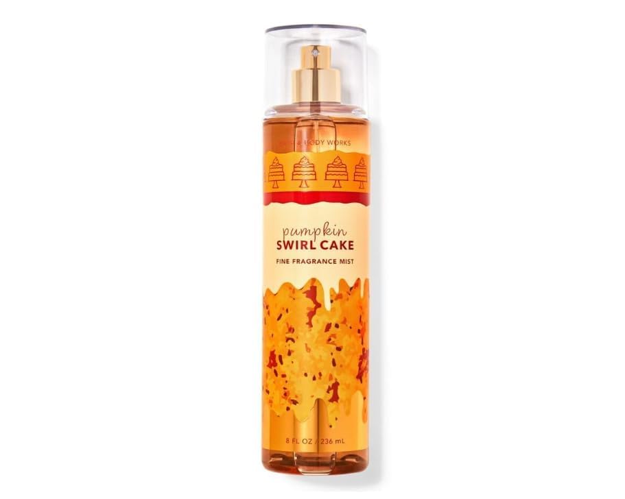 Pumpkin Swirl Cake Fine Fragrance Body Mist - 8oz Bath & Body Spray for Women - Sweet Gourmand Perfume for Fall, Date Nights & Special Occasions