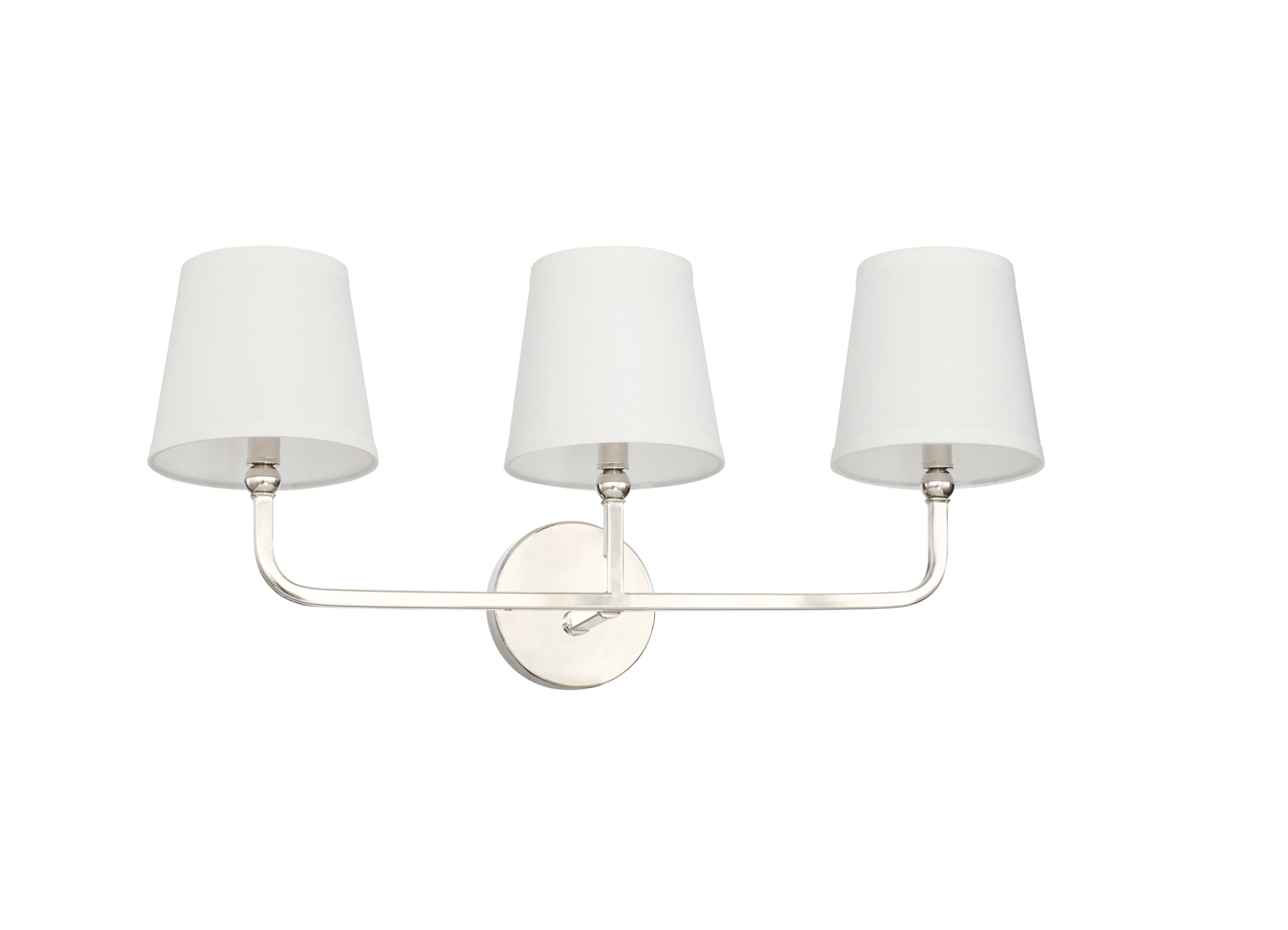 Modern Wren Vanity Light - 3-Light Bathroom Wall Sconce with Clear Glass Shades, Brushed Nickel Finish - Perfect for Bathroom, Powder Room, and Dressing Room Lighting