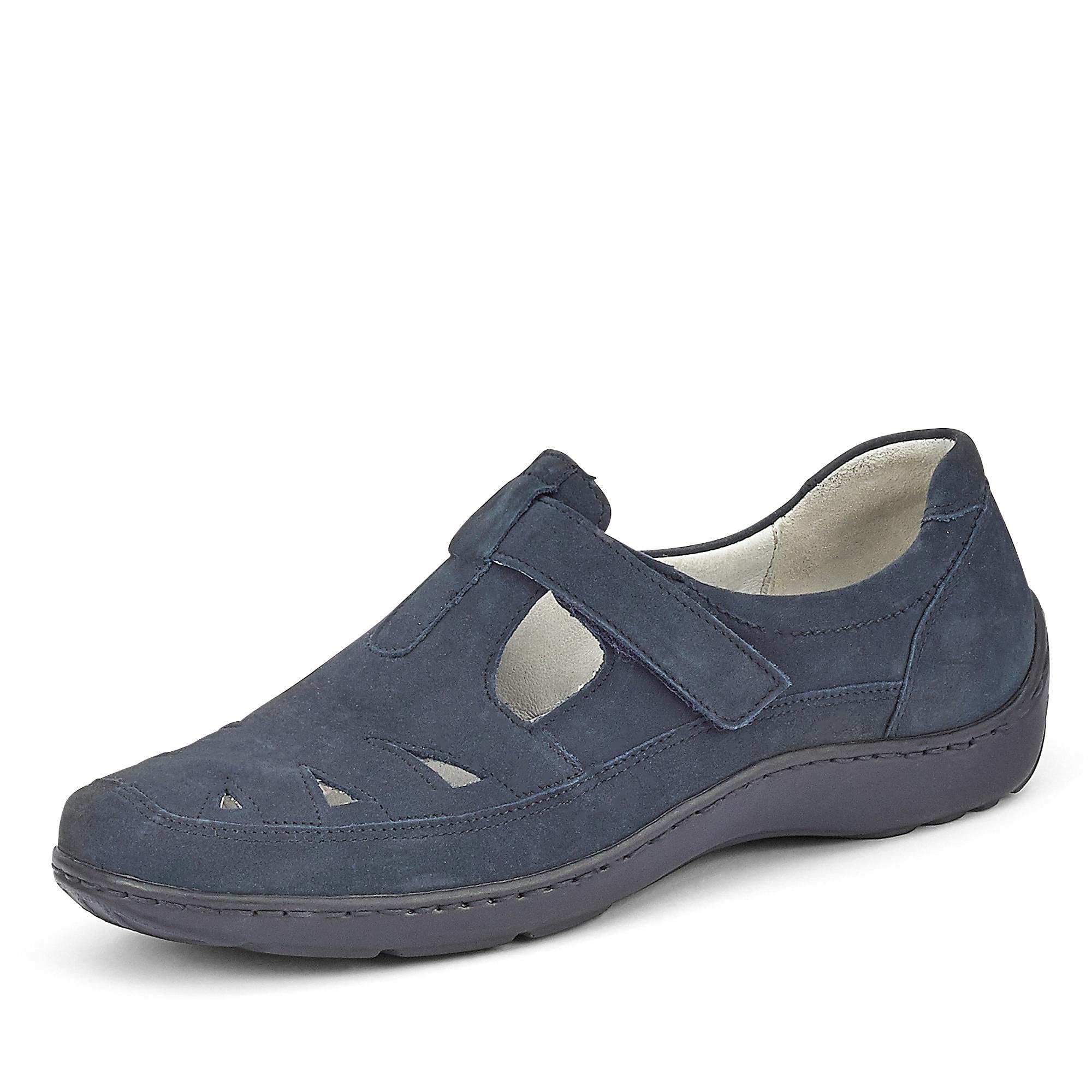 Waldläufer Men's 496510 191 217 Black Leather Shoes - Stylish & Comfortable for Casual Wear, Office & Outdoor Activities