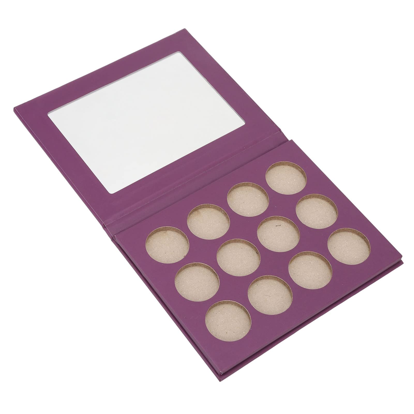 12 Hole Empty Makeup Palette - Waterproof Portable ABS Cosmetic Container for Eyeshadow & Blush | Safe for Makeup Artists & Cosmetics Stores | Perfect for Professional Makeup Kits & Travel (Purple)