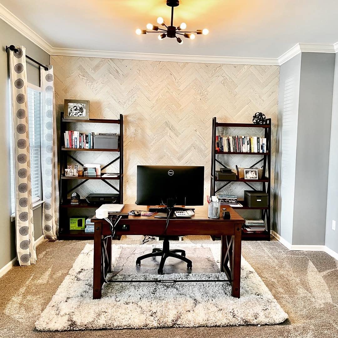 Timberchic Wooden Wall Planks - Peel & Stick Wall Paneling for DIY Accent Wall - Rustic Herringbone Pattern (3