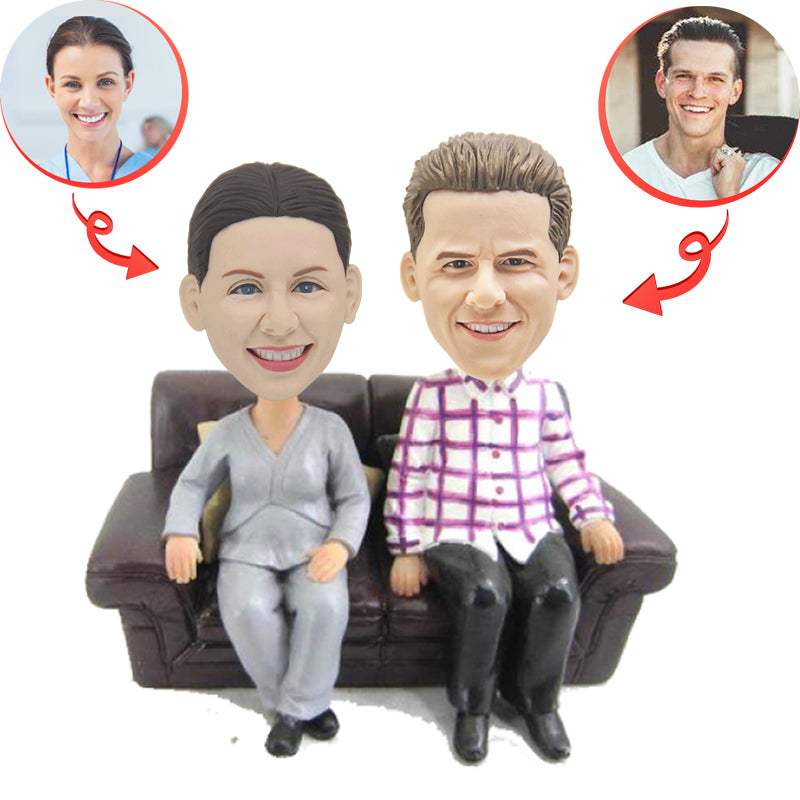 Custom Personalized Bobbleheads - Unique Couch Potato Figurines for Home Decor, Office Desk, Gifts & Collectibles