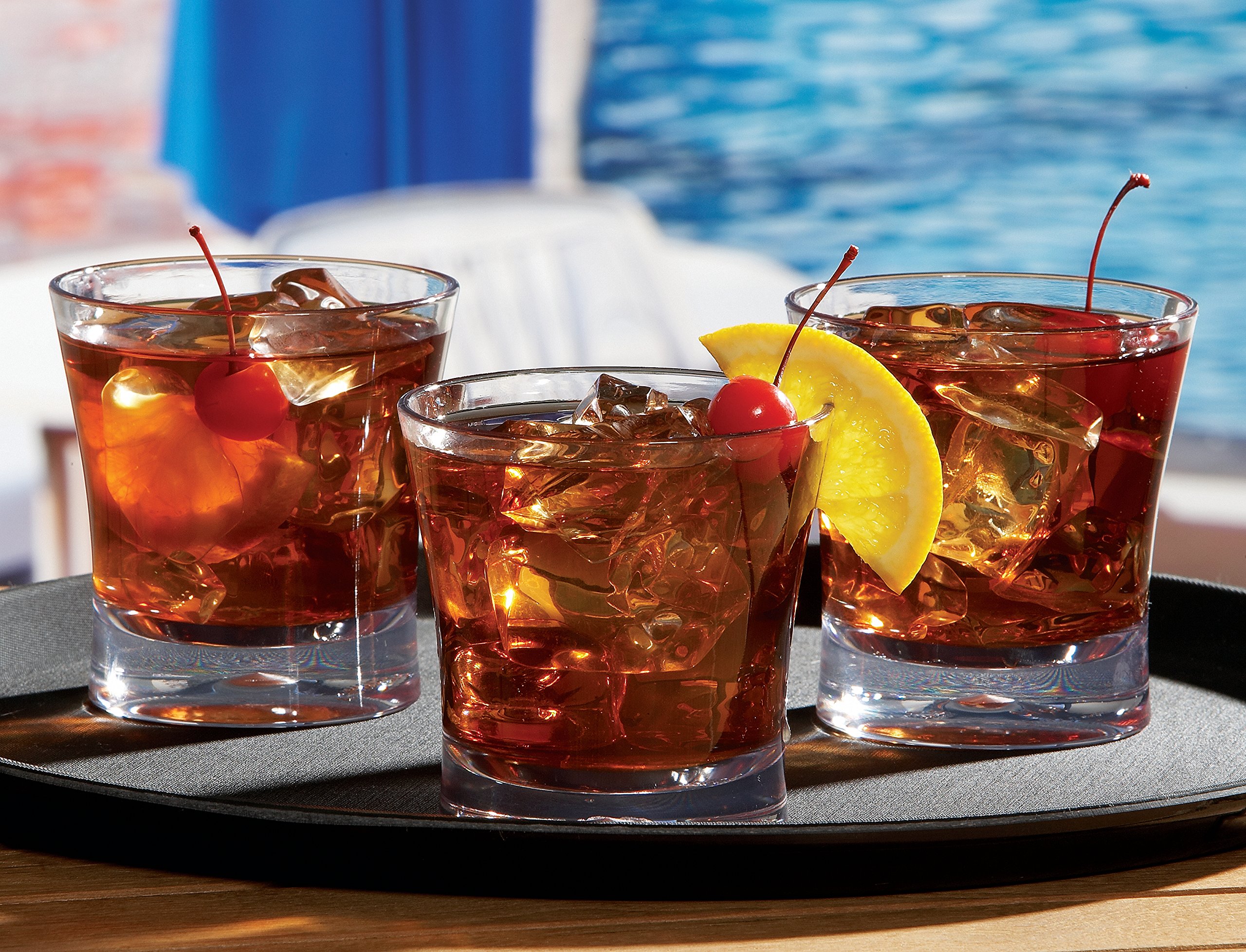 Carlisle 12 oz Clear Plastic Alibi Double Old Fashioned Glasses - Pack of 24 for Restaurant, Bar, Kitchen - Durable Shatterproof Drinkware for Cocktails, Juice, Iced Coffee & Beverage Service