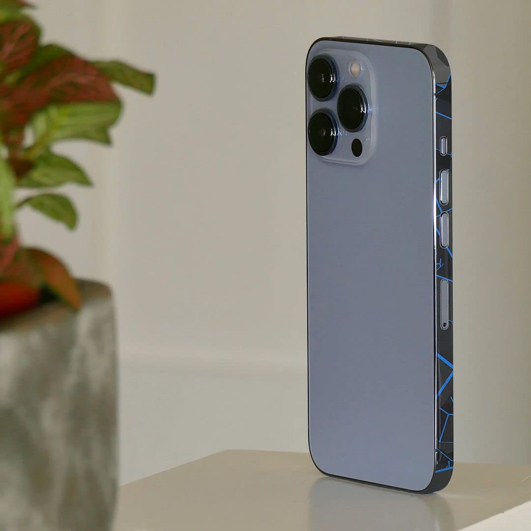 FCS Side Panel Vinyl Sticker Edge Skin Protector for iPhone 13 Mini - Chrome Film Wrap Decal | Full Side Coverage Vinyl Stickers (FCS-18) | Perfect for Customization, Scratch Protection & Phone Personalization