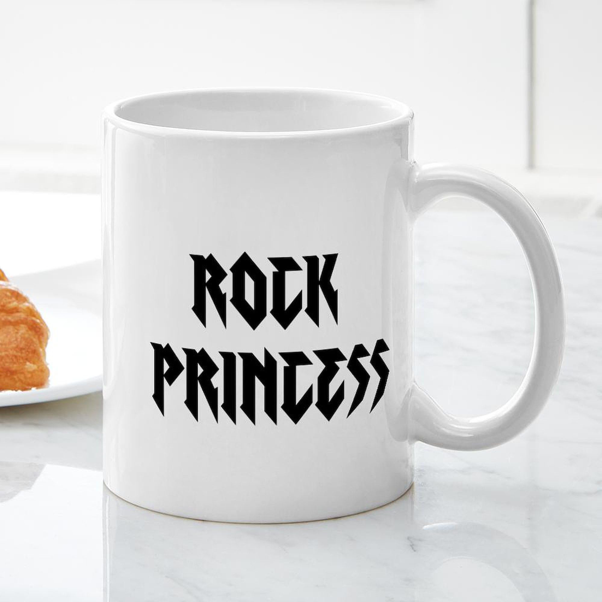 Rock Princess Ceramic Coffee Mug 11 oz (325 ml) - Perfect for Tea, Hot Chocolate & Office Use - Unique Gift for Music Lovers & Coffee Enthusiasts