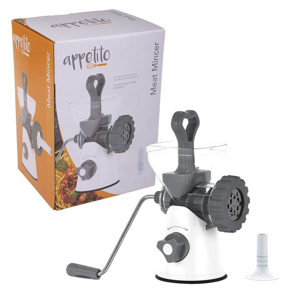 Premium Appetito Electric Meat Grinder - Heavy Duty Stainless Steel Mincer for Ground Beef, Sausage & Homemade Burgers - Perfect for Kitchen, BBQ & Food Prep