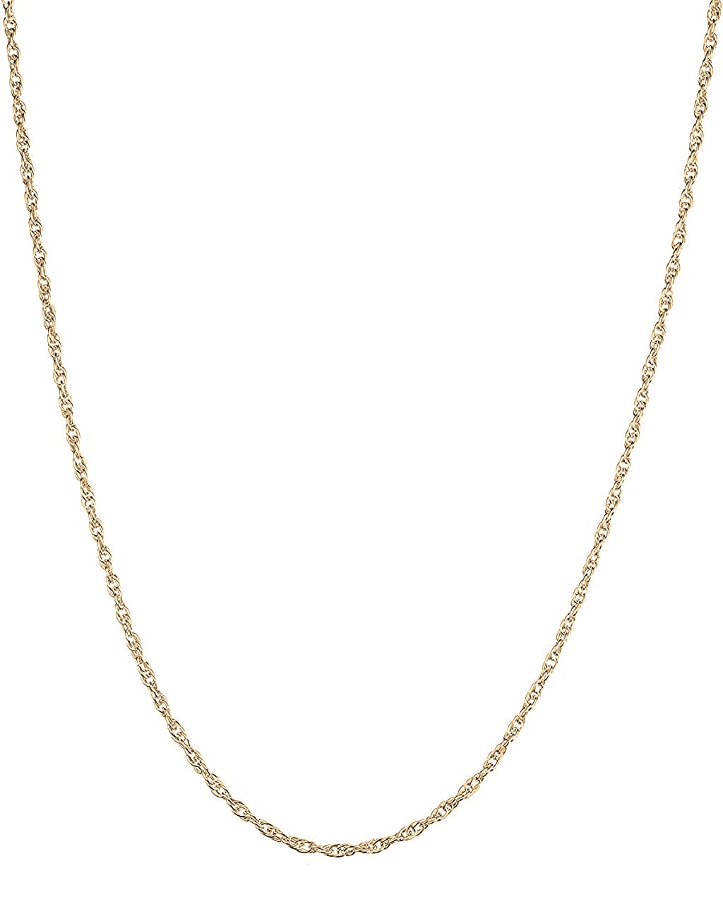 10K Solid Gold Italian Rope Chain Necklace 1.5mm - 10 Karat Real Gold Jewelry for Women & Men - Made in Italy - Perfect for Gifts, Anniversaries & Everyday Luxury Wear