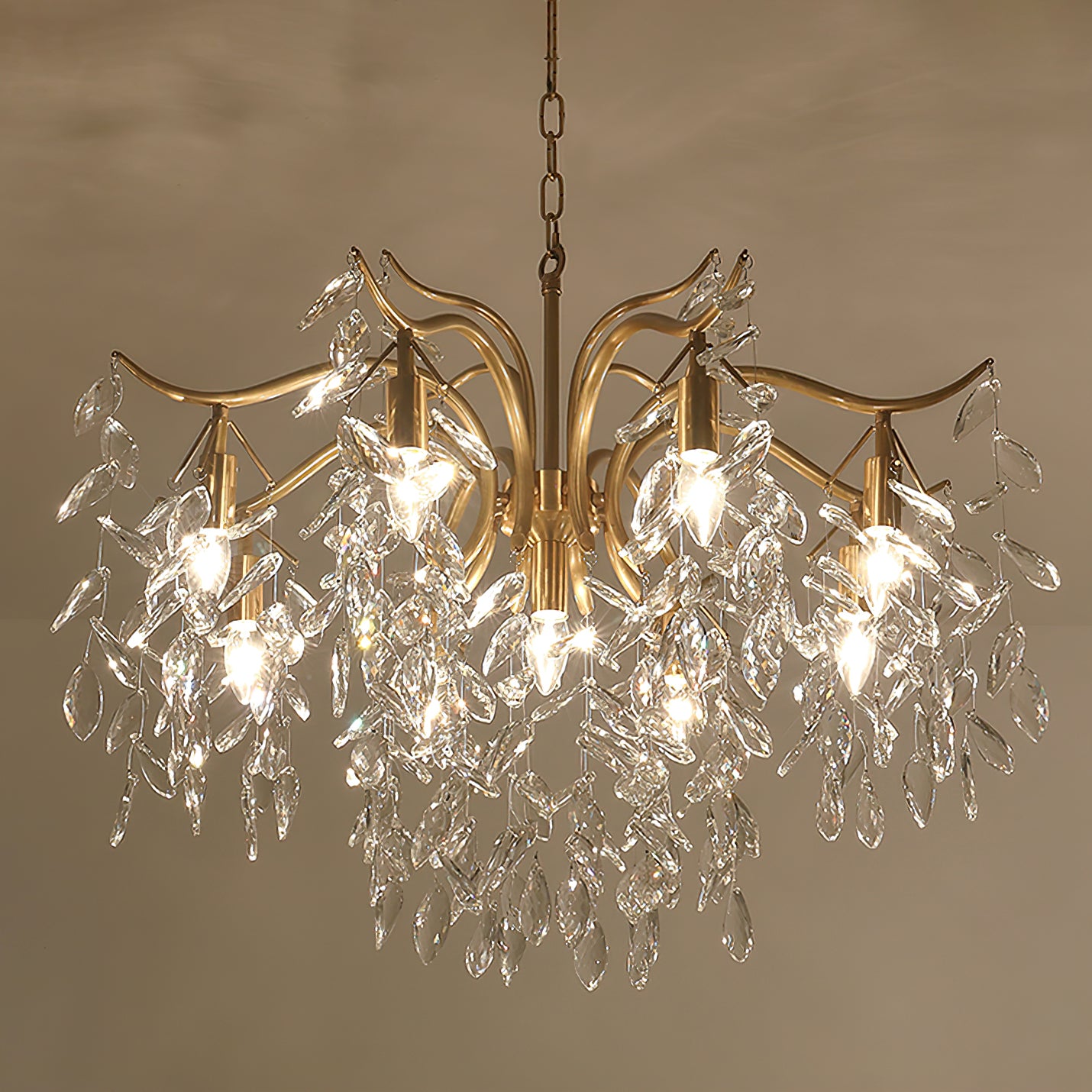 Dorale Chandelier - Modern Crystal Ceiling Light Fixture for Dining Room & Living Room | Elegant Lighting for Home Decor & Wedding Venues