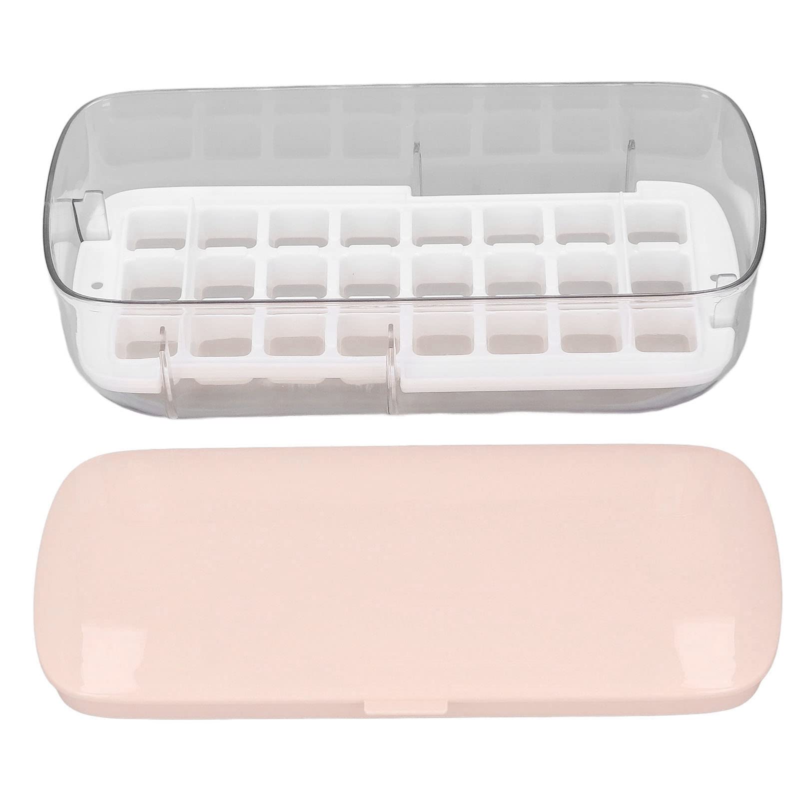 Premium Press-Type Ice Cube Maker - BPA-Free Food Grade Silicone Ice Tray with Easy Release (Pink) - Perfect for Cocktails, Iced Coffee & Home Entertaining