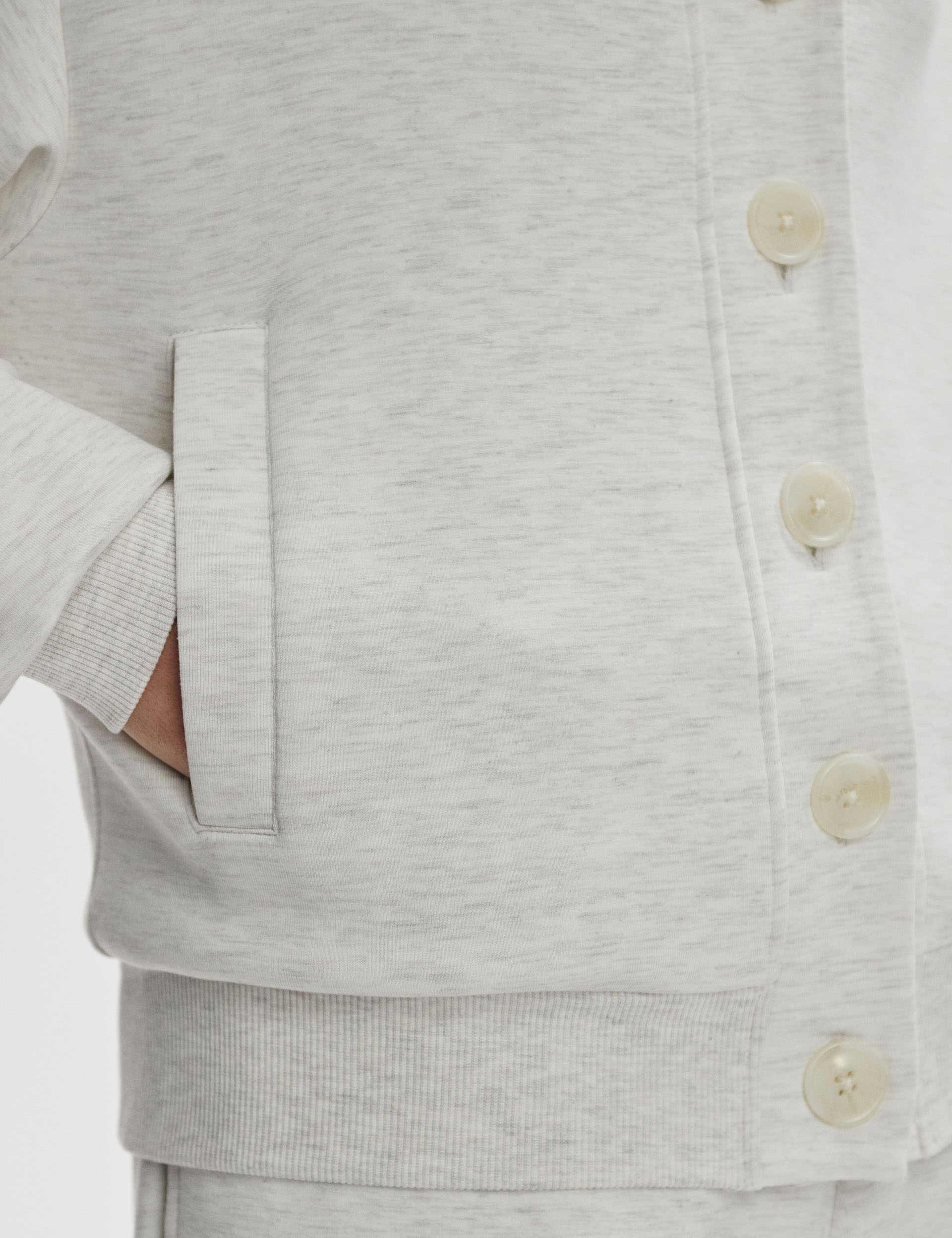 Celeste Button Through Sweater Ivory Marl - Women's Casual Knit Pullover for Fall & Winter | Perfect for Office, Dates & Cozy Evenings