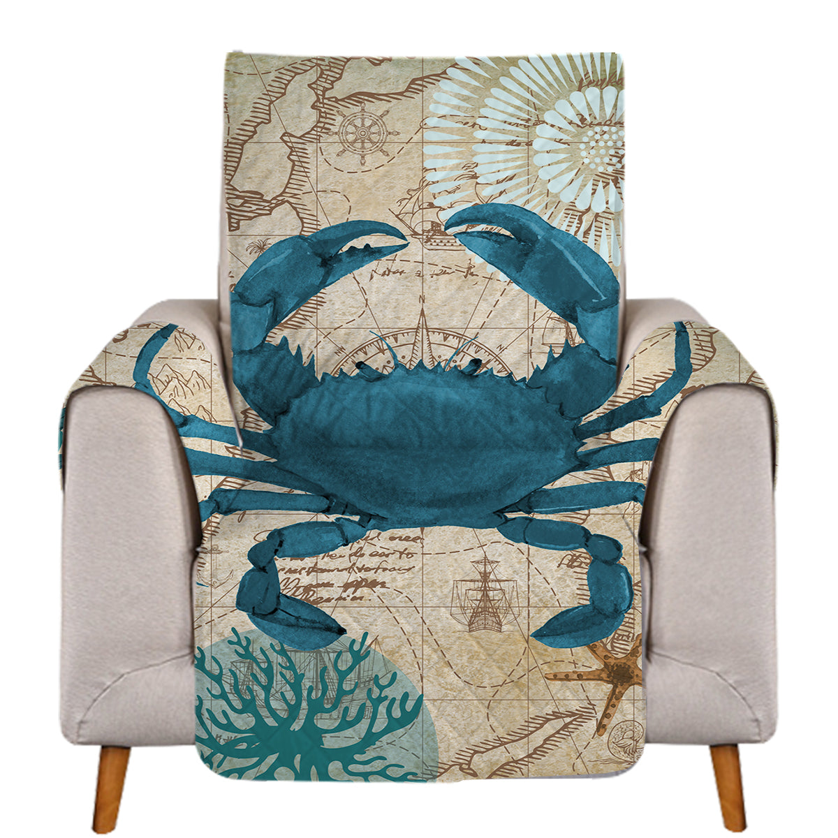 Premium Crab Love Sofa Cover - Soft, Durable & Stylish Furniture Protector for Living Room, Bedroom, or Office - Easy to Clean & Anti-Slip Design