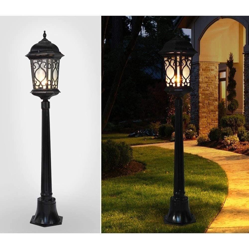 European Style Outdoor Lawn Light - IP55 Waterproof Garden Column Lamp for Patio, Park, Villa Landscape - E27 Base Decorative Lighting for Grassland, Community & Garden Pathways (Perfect for Evening Gatherings & Landscape Illumination)